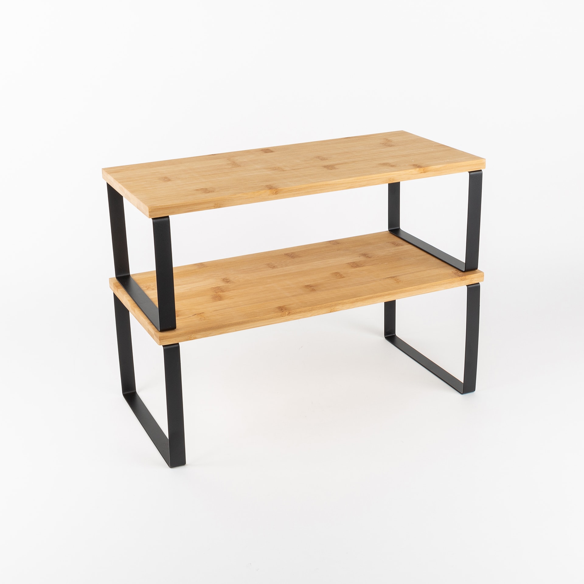 Set de 2 estantes de madera bambú 40x20x16cm