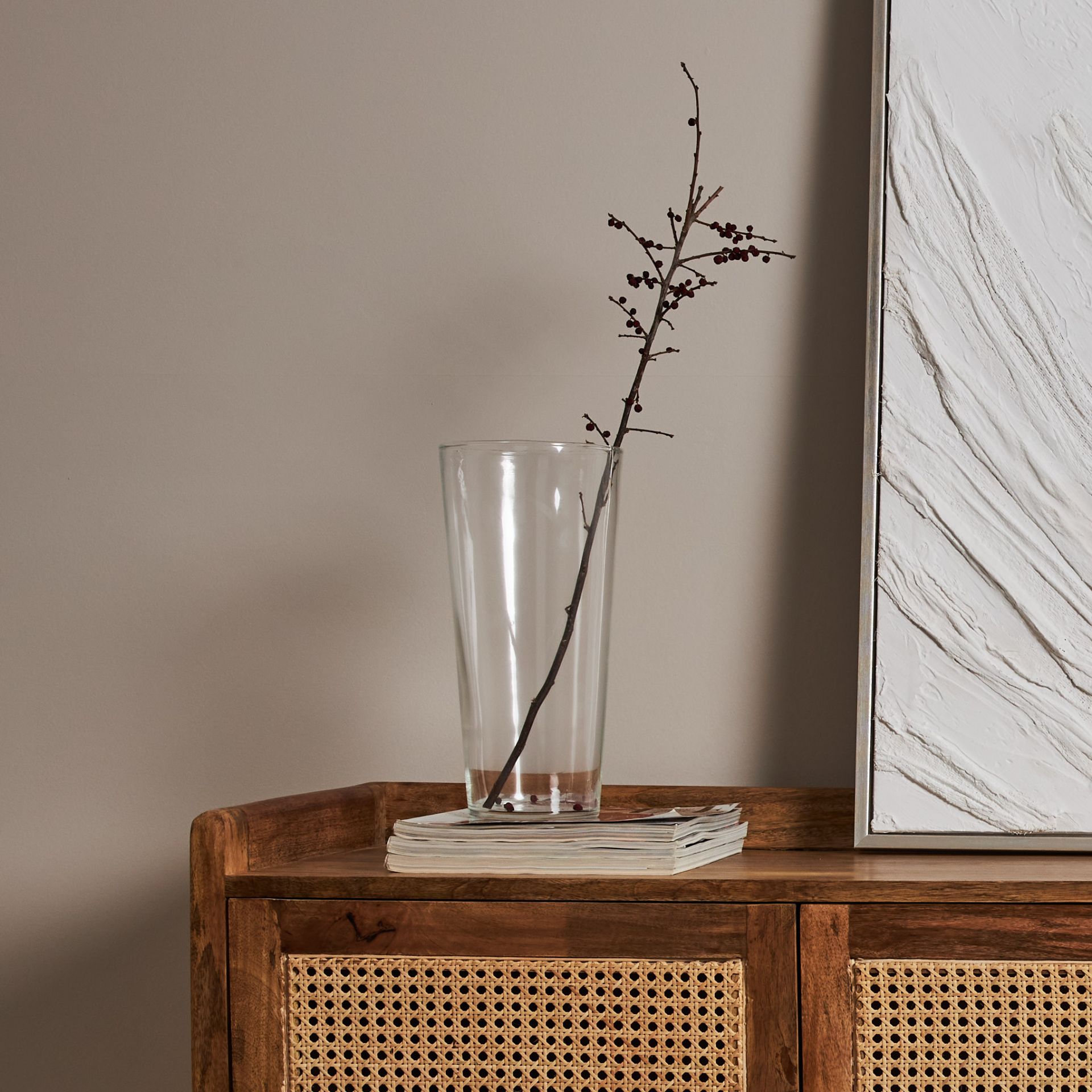 Jarr&oacute;n de cristal transparente Delos &Oslash;15x30cm