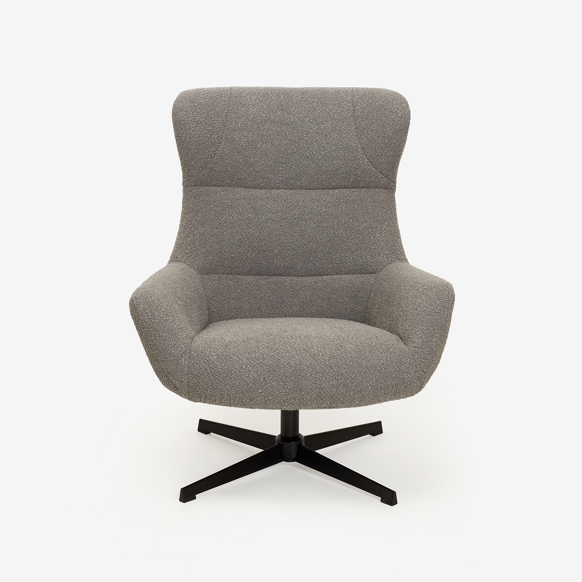 Butaca giratoria gris Celida 81x89x101cm Clau&Chloe