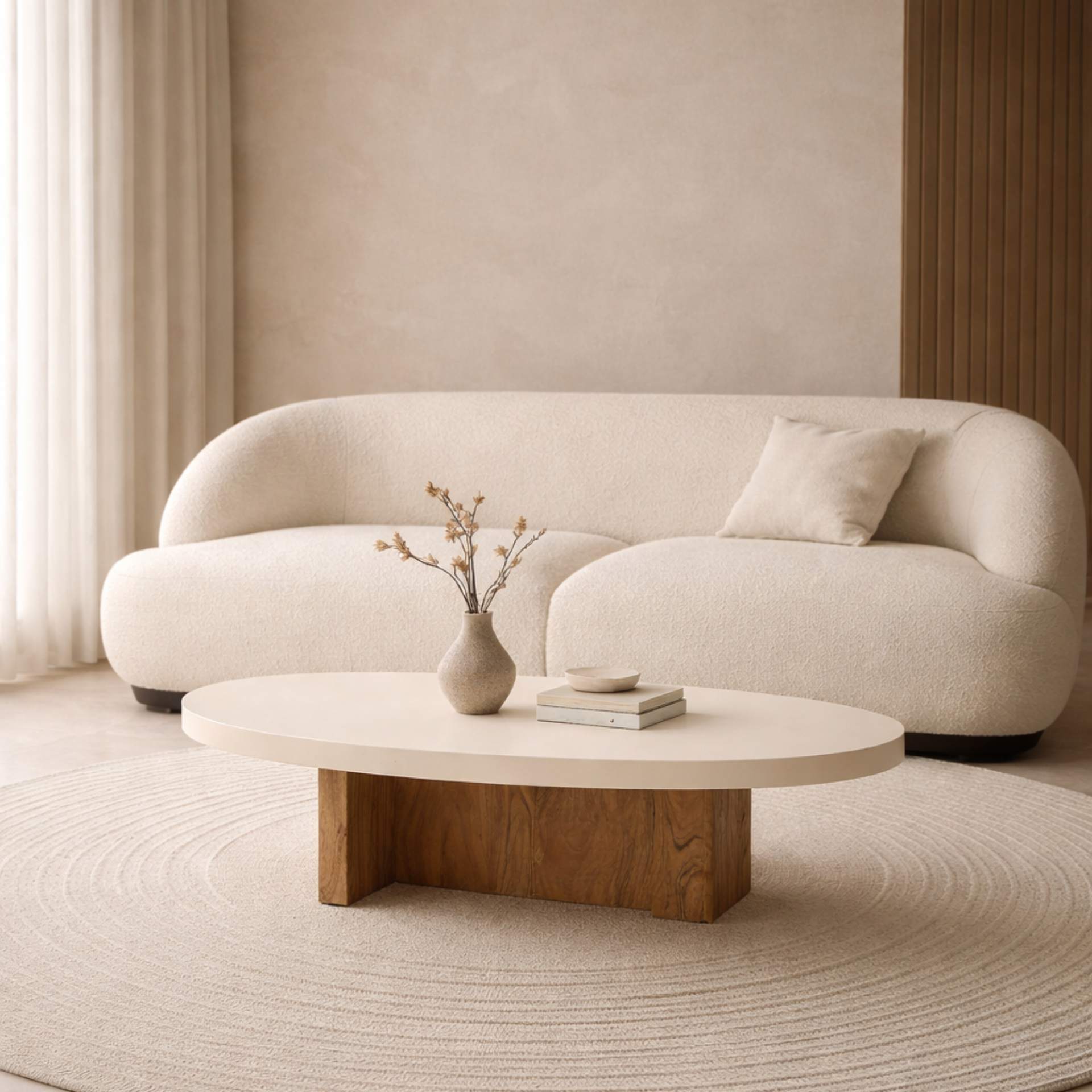 Sof&aacute; de 2 plazas beige Matilda 202x94x73cm Clau&Chloe