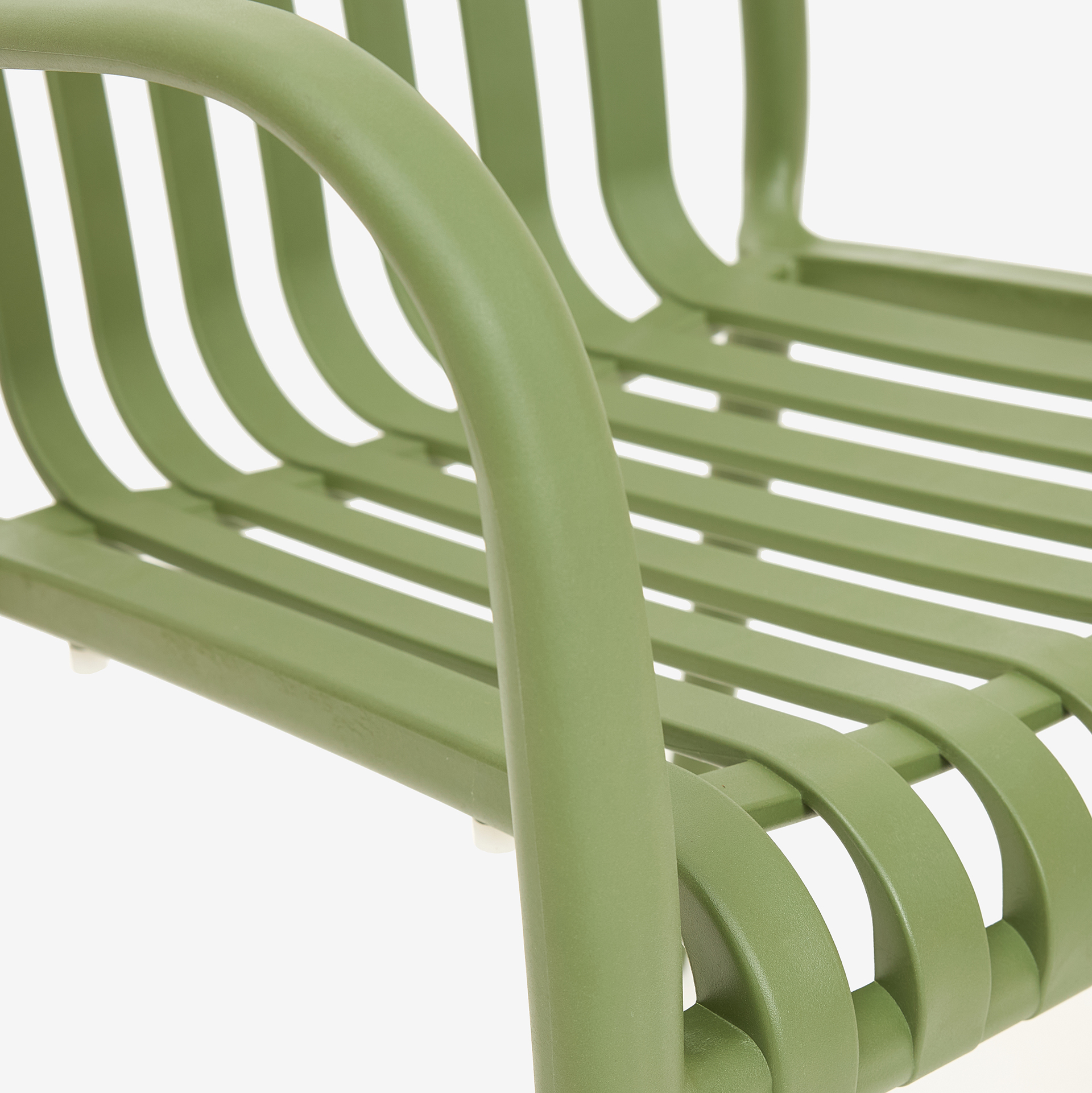 Silla de jard&iacute;n apilable de polipropileno verde Happel 59x55x81cm