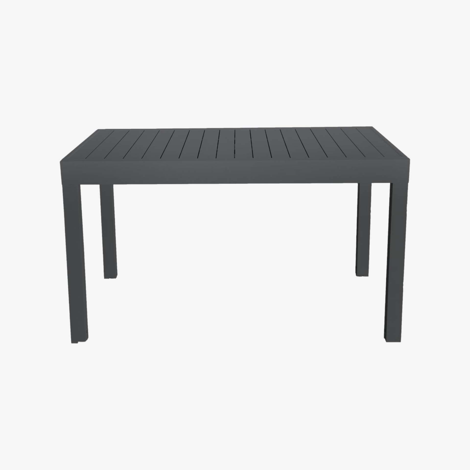 Mesa de jard&iacute;n extensible de aluminio gris Nijar 135/270x90x76cm