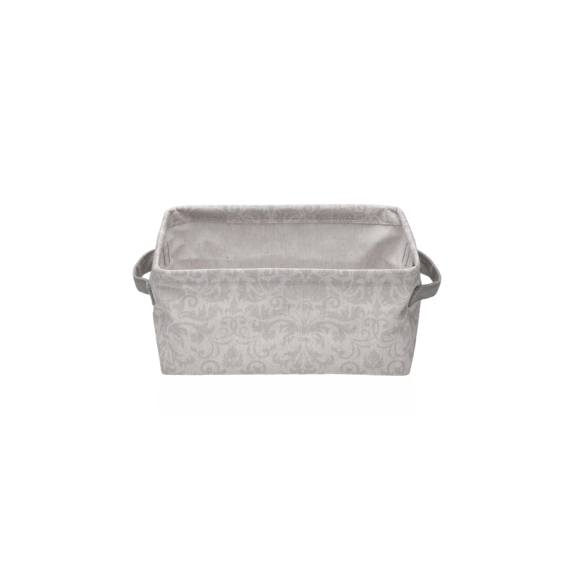 Cesta de poli&eacute;ster blanco Kail 22x12x10cm