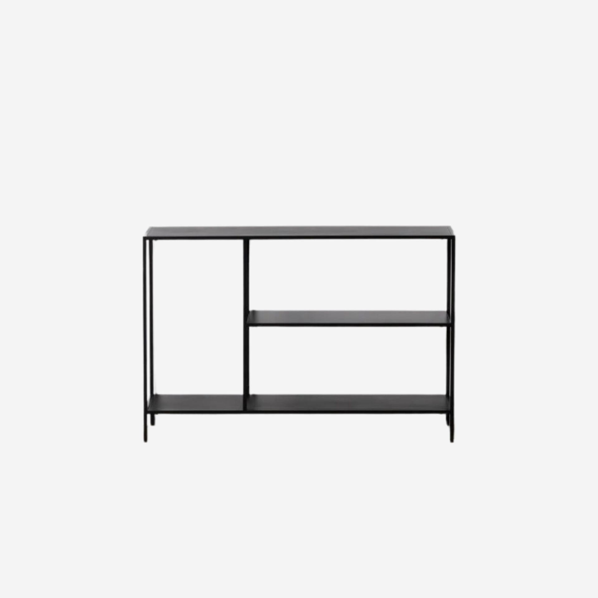 Consola de acero negro acero Calista 120,50x30x81,30cm