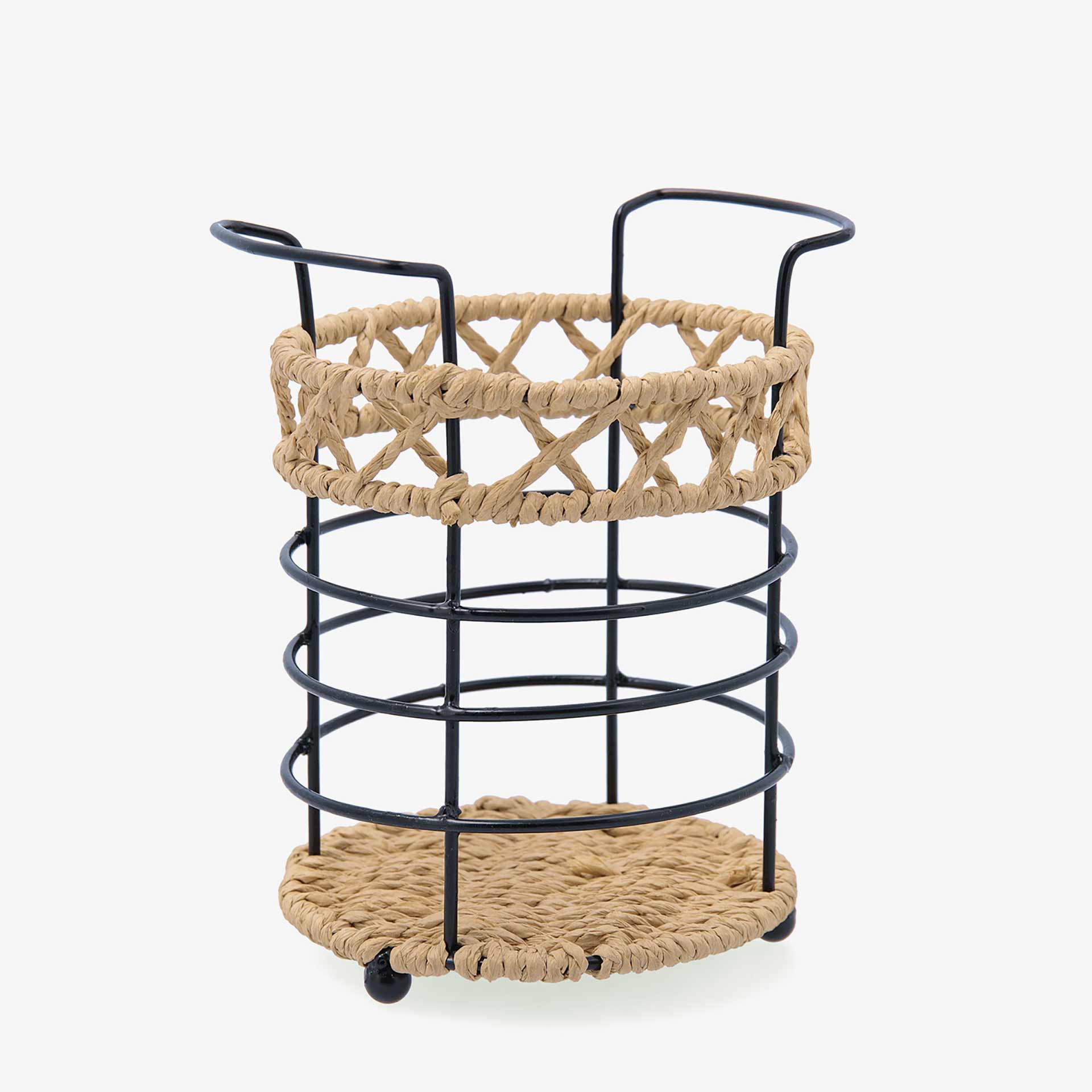 Portautensilios de cocina de acero y cuerda &Oslash;11cm Aris