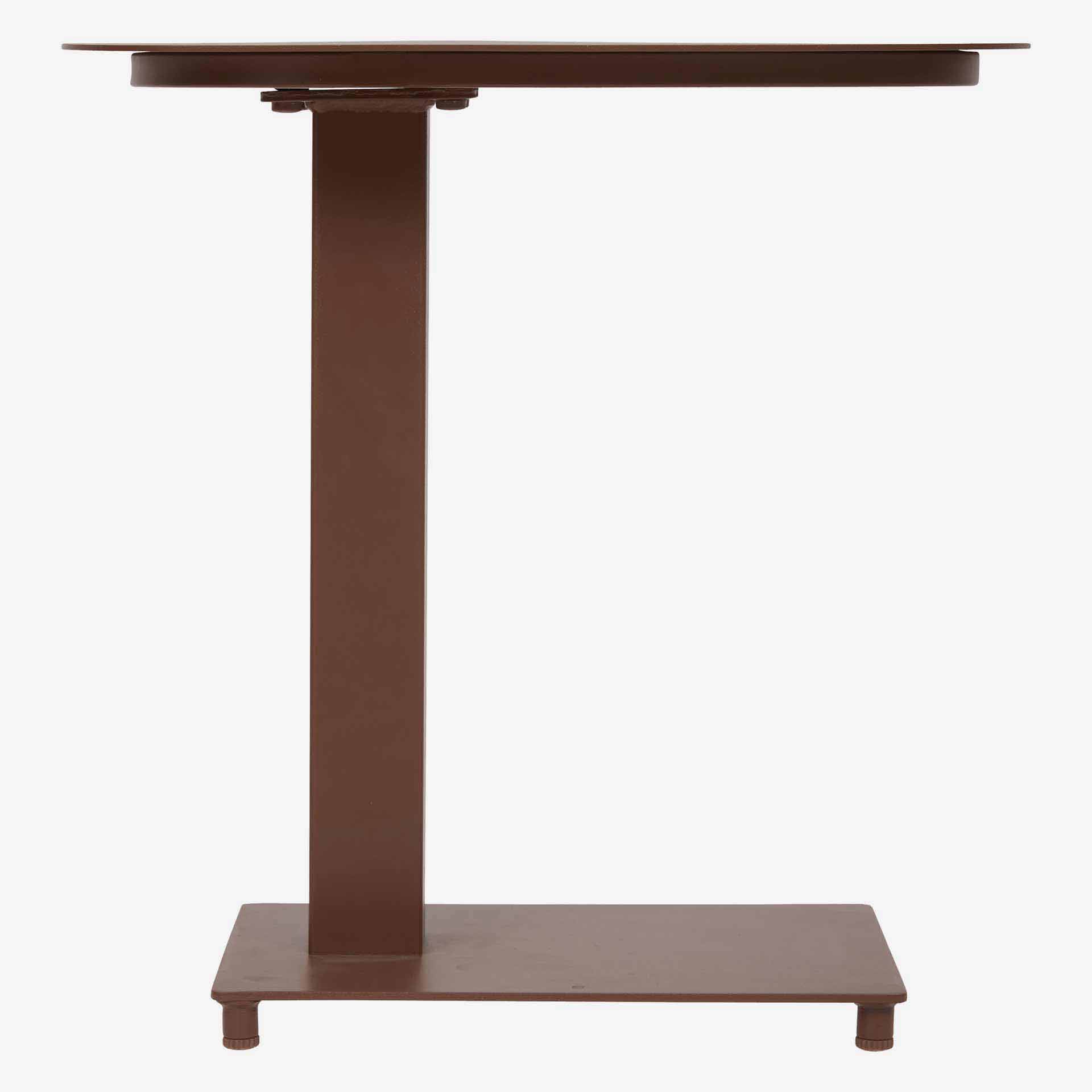 Mesa auxiliar de jard&iacute;n de aluminio caoba Venira 50x30x50cm