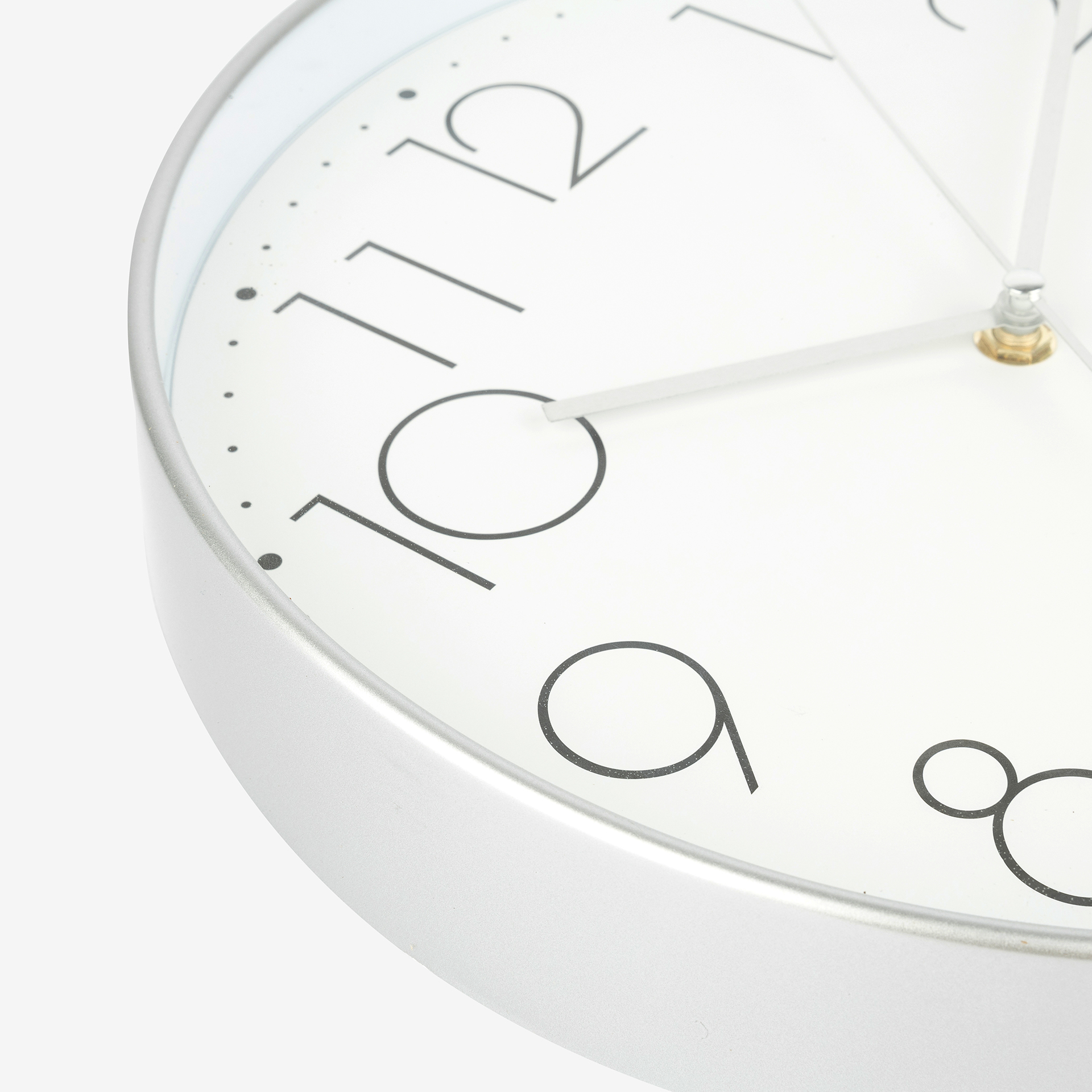 Reloj de pared plateado Ø30cm