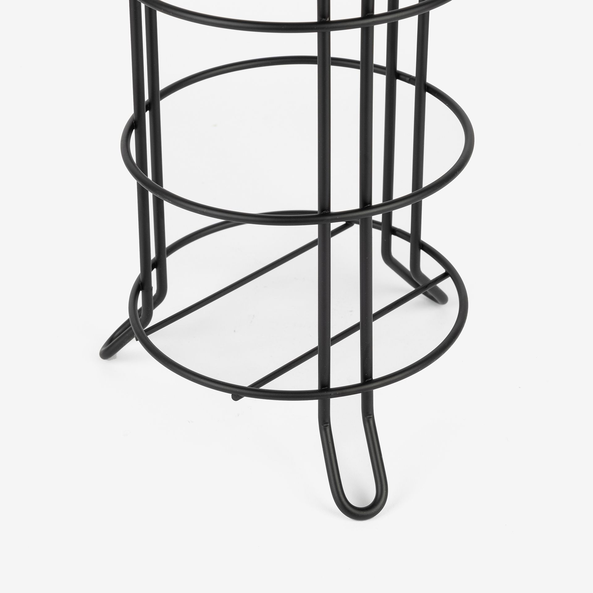 Portarrollos de metal negro