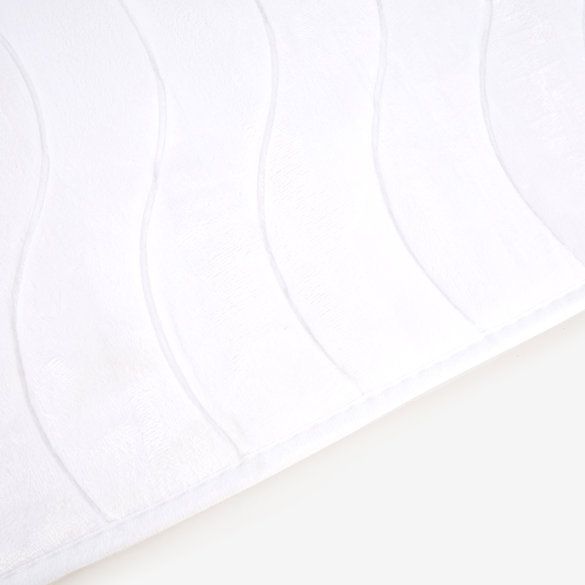 Alfombra de baño de algodón blanca 40x60cm