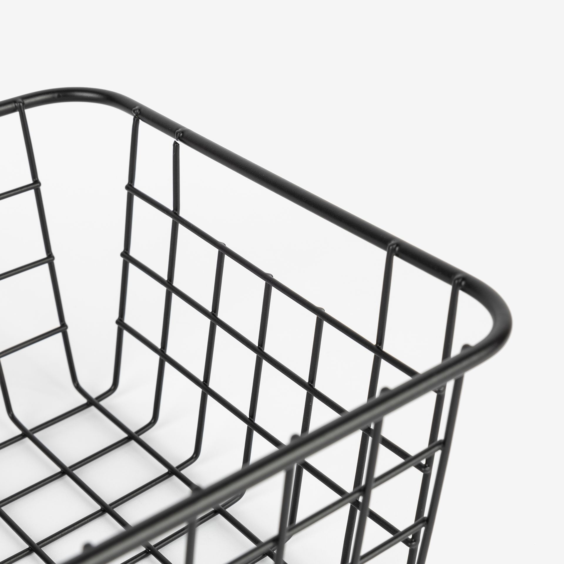 Cesta rectangular de metal 28x22x12,5cm