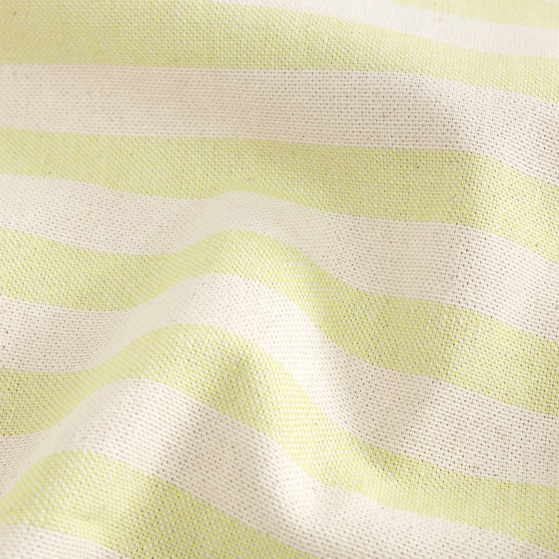 Camino de mesa algod&oacute;n reciclado rayas verde 55x140cm