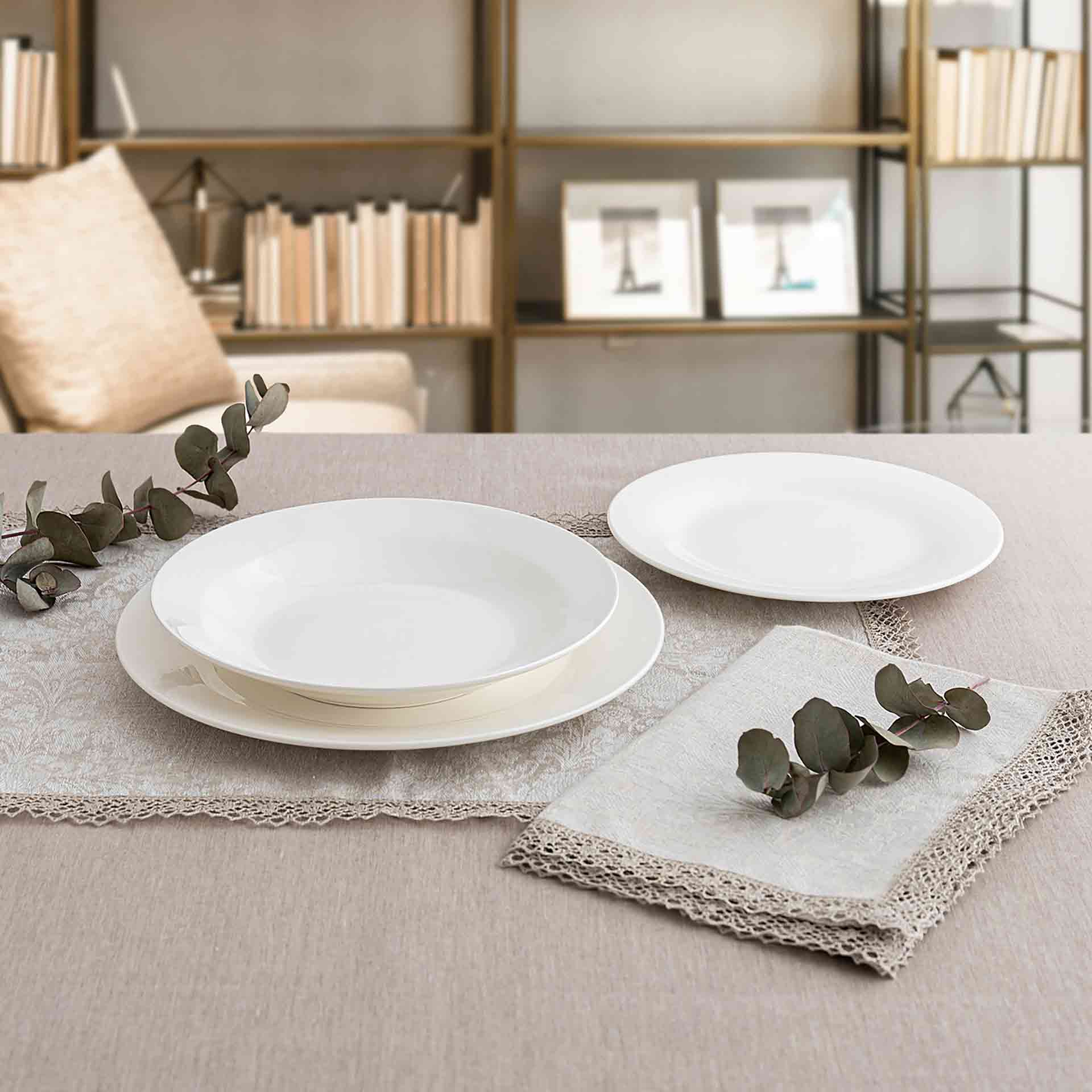 Plato llano porcelana blanca Vetra &Oslash;26cm 