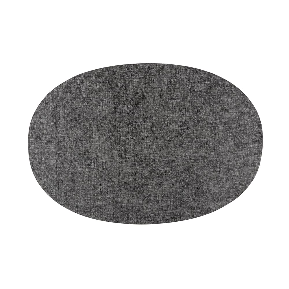 Mantel individual oval reversible gris oscuro Tiffany 48x33cm