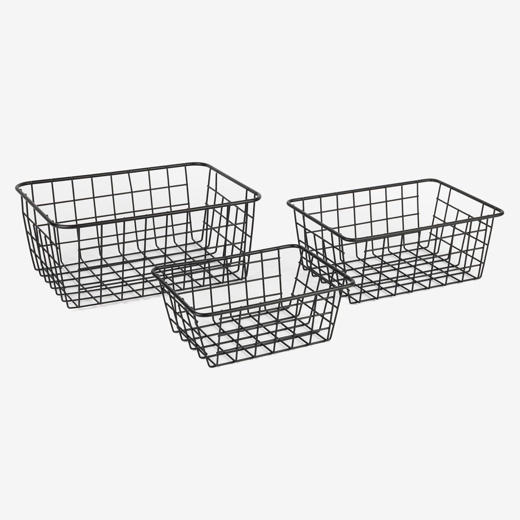 Cesta rectangular de metal 28x22x12,5cm