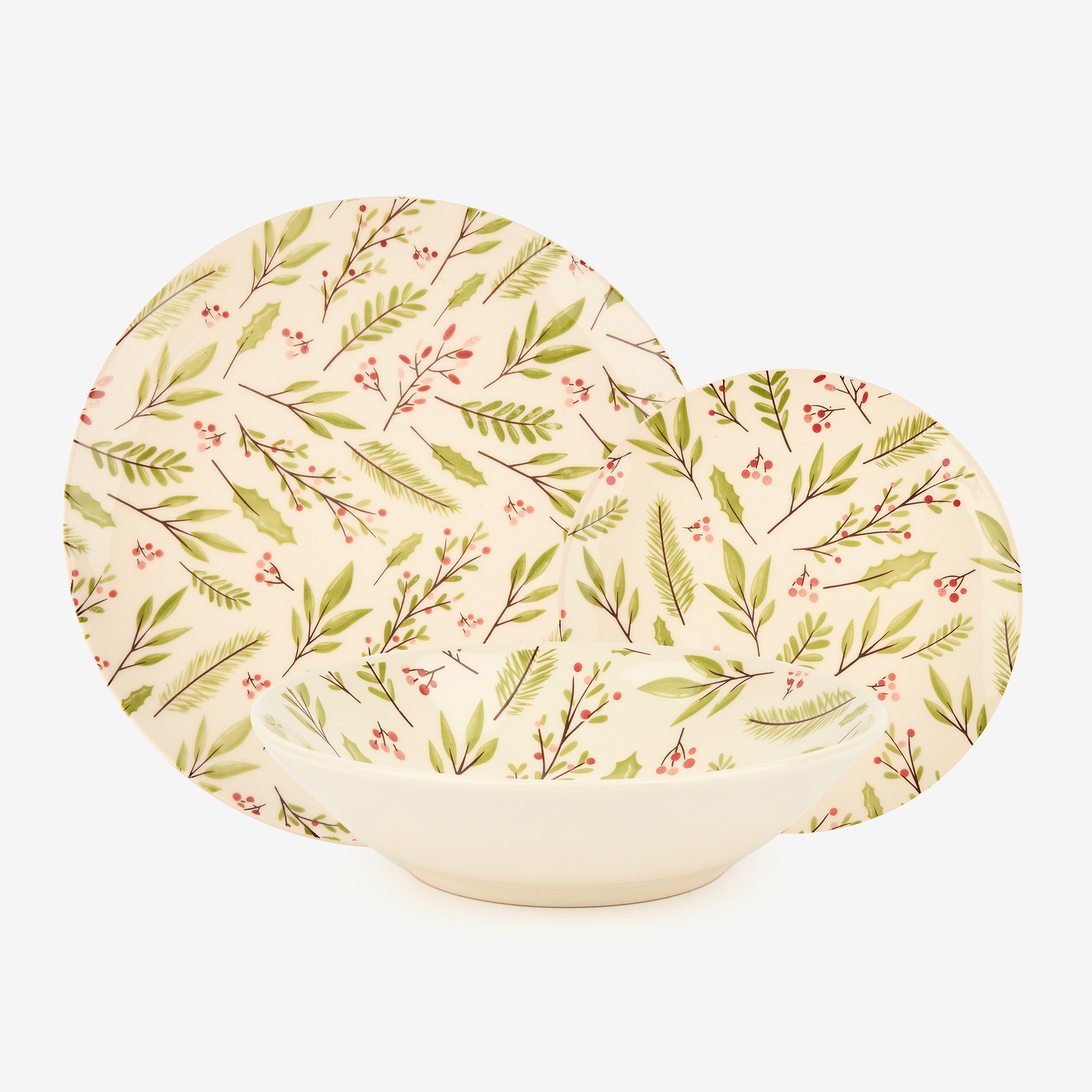 Vajilla de 18 piezas de gres Holly