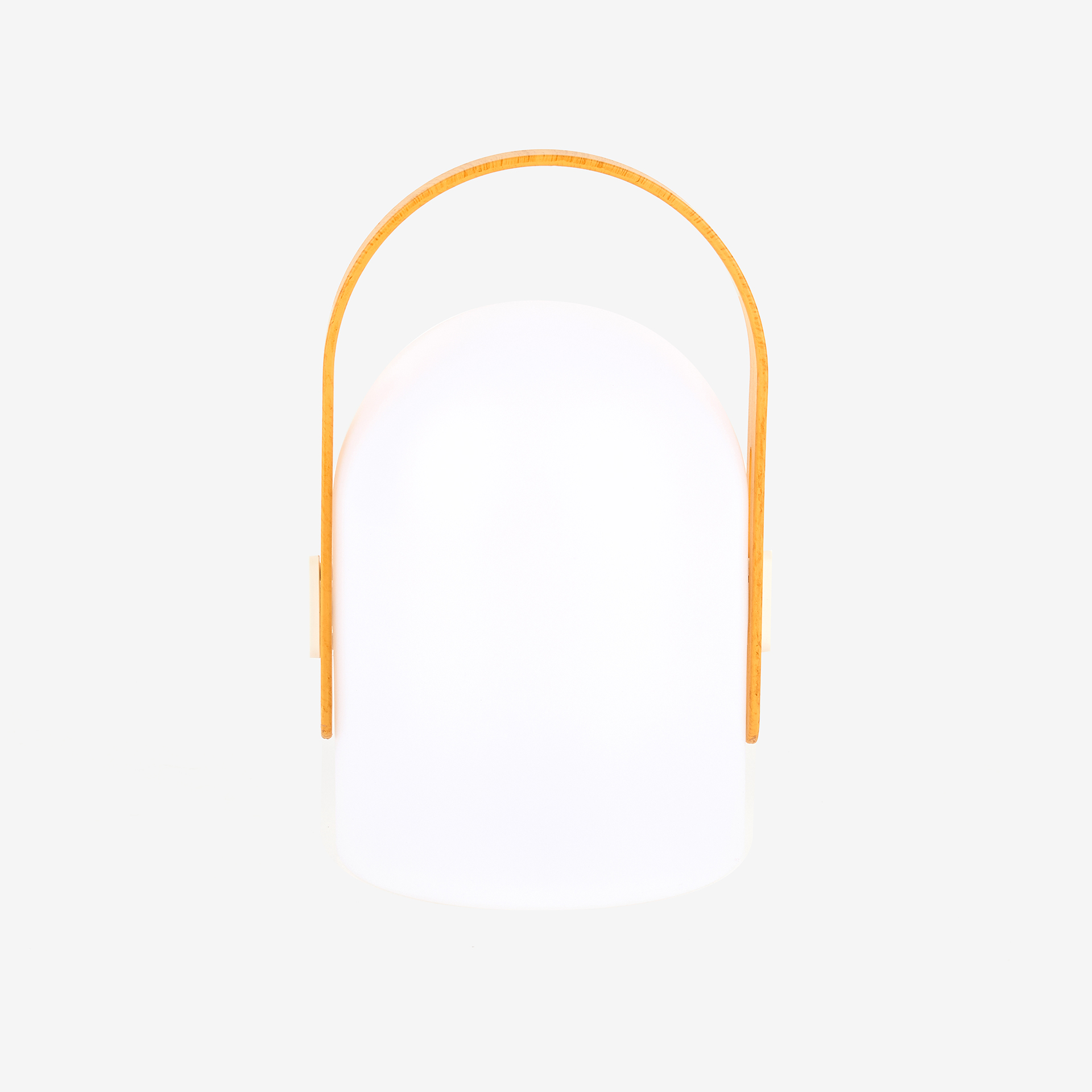 Lámpara de mesa para exterior LED con asa y USB Ø13x25cm