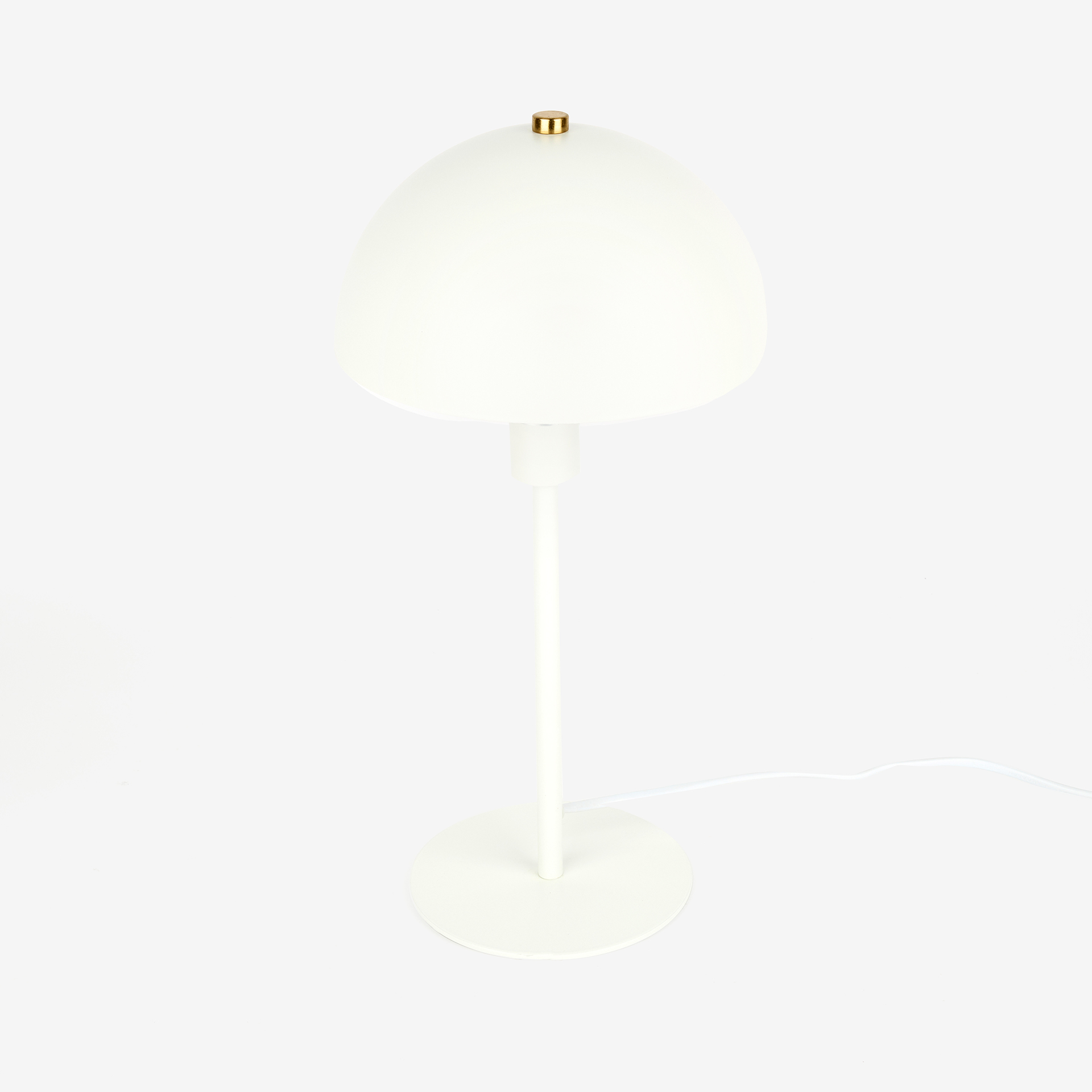 L&aacute;mpara de mesa de metal blanca Jeyne 18x36cm