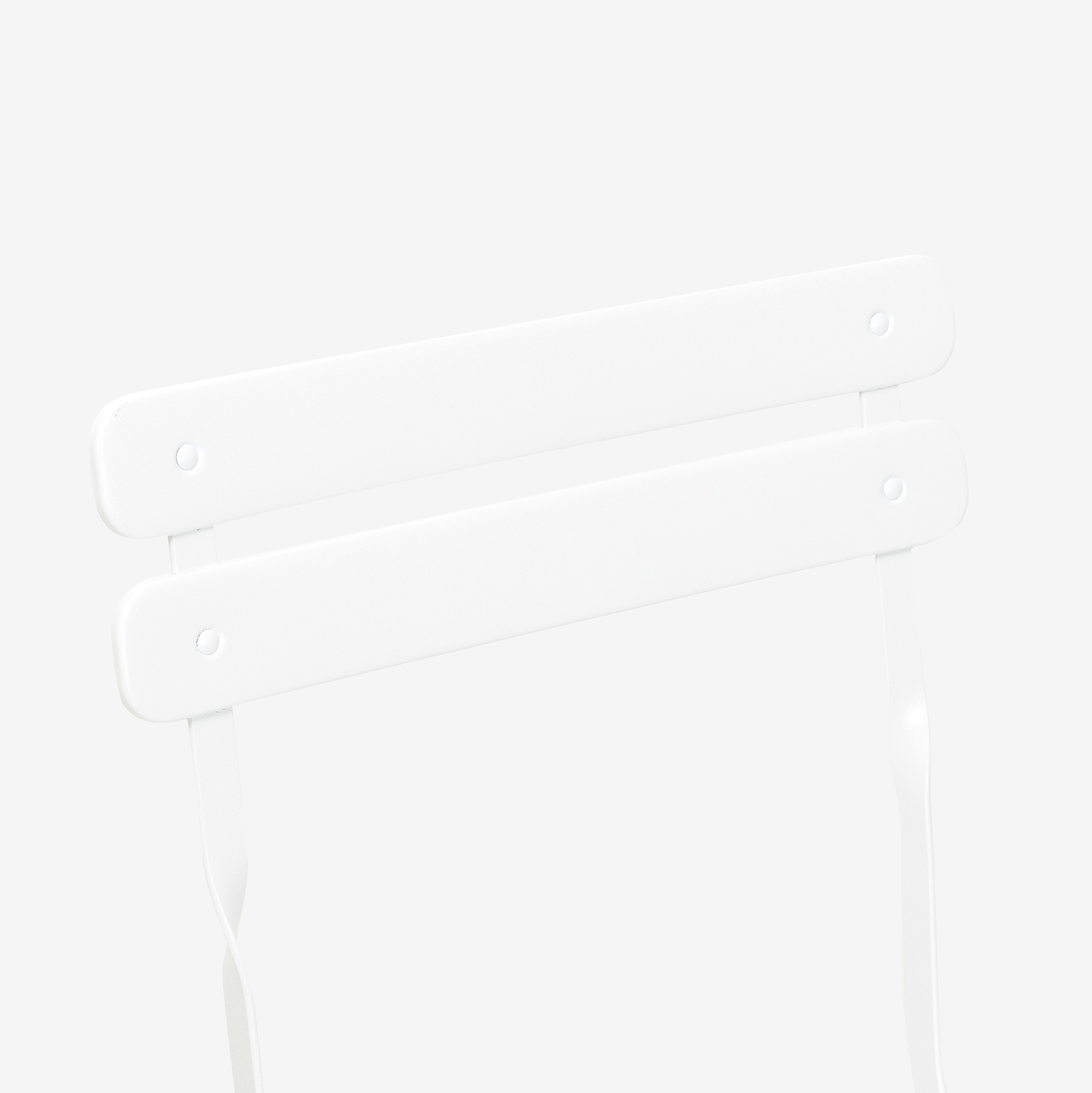 Set de jard&iacute;n plegable de mesa y 2 sillas de acero blanco Bistro