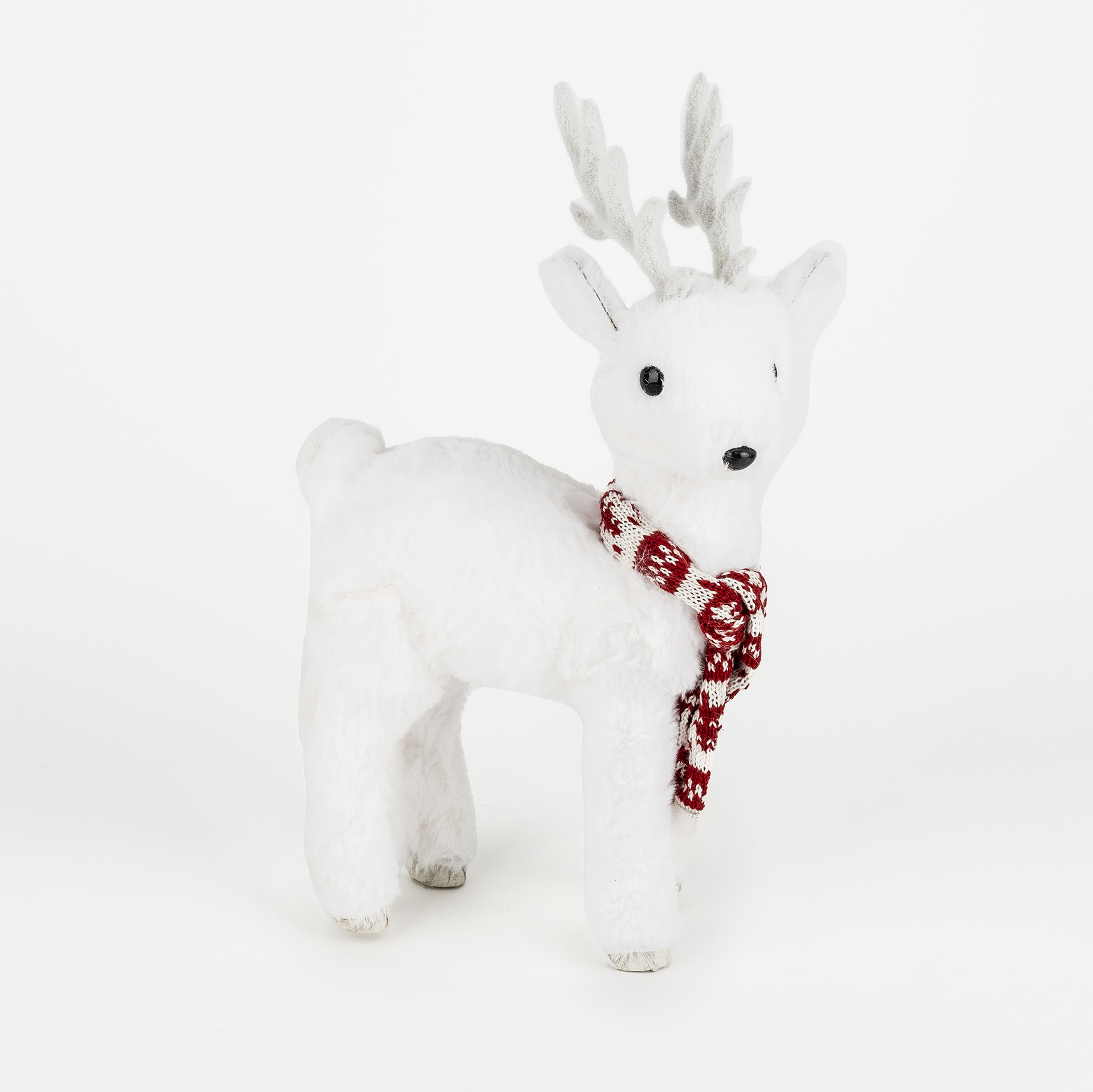 Figura decorativa Ciervo con bufanda 21x10x37cm