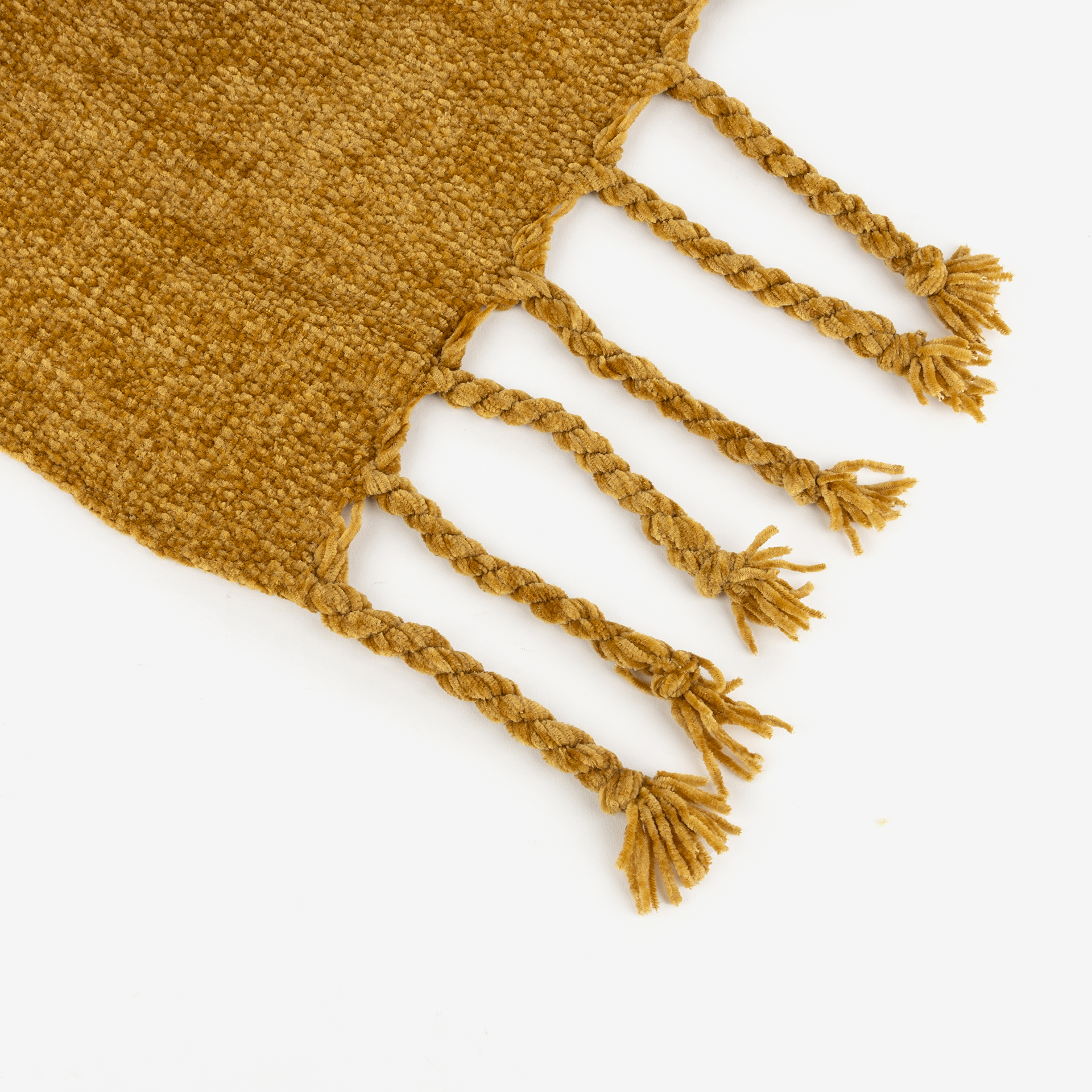 Manta de chenilla mostaza Ottawa 130x150cm