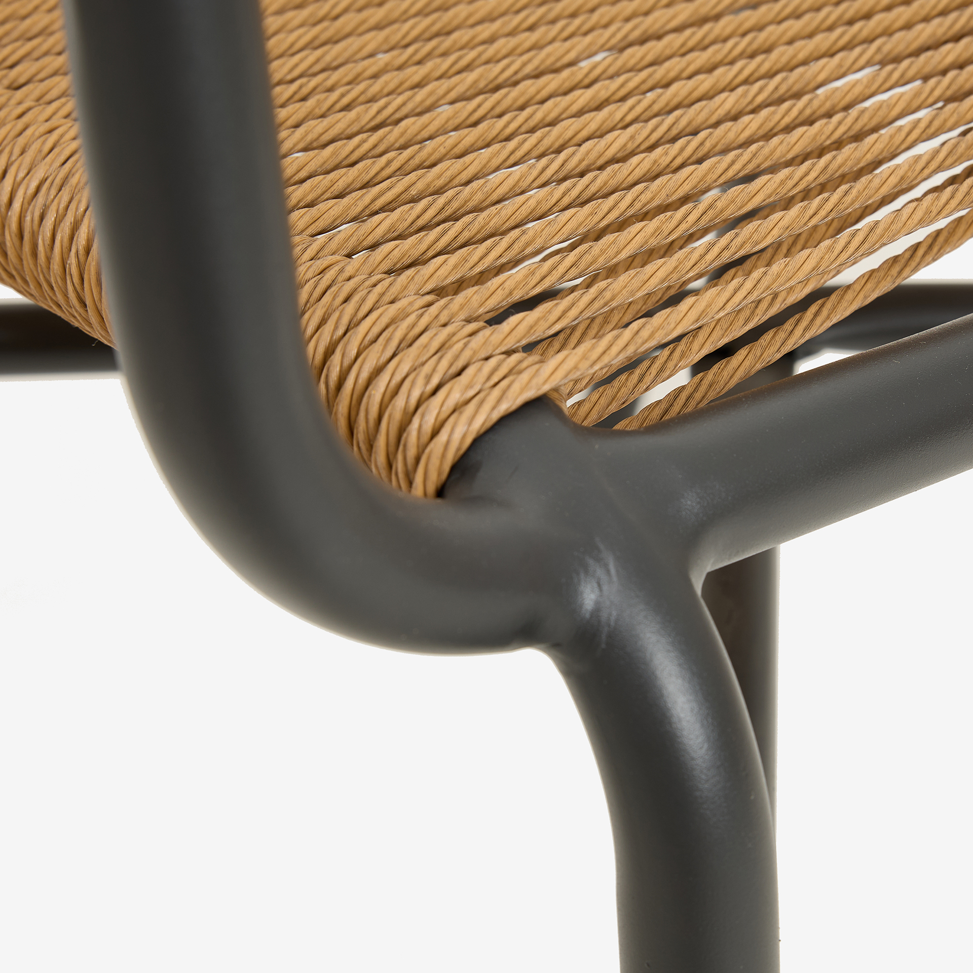 Silla de jardín de ratán sintético y aluminio Anse 55x60x79cm