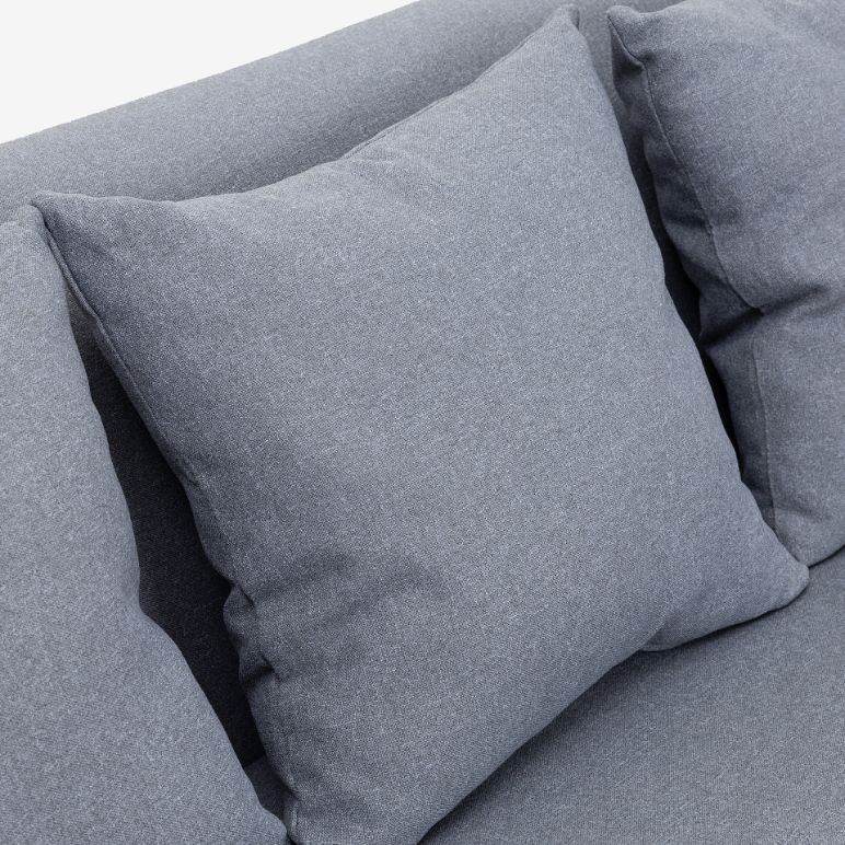 Sofá de 3 plazas gris Milka 201x81cm