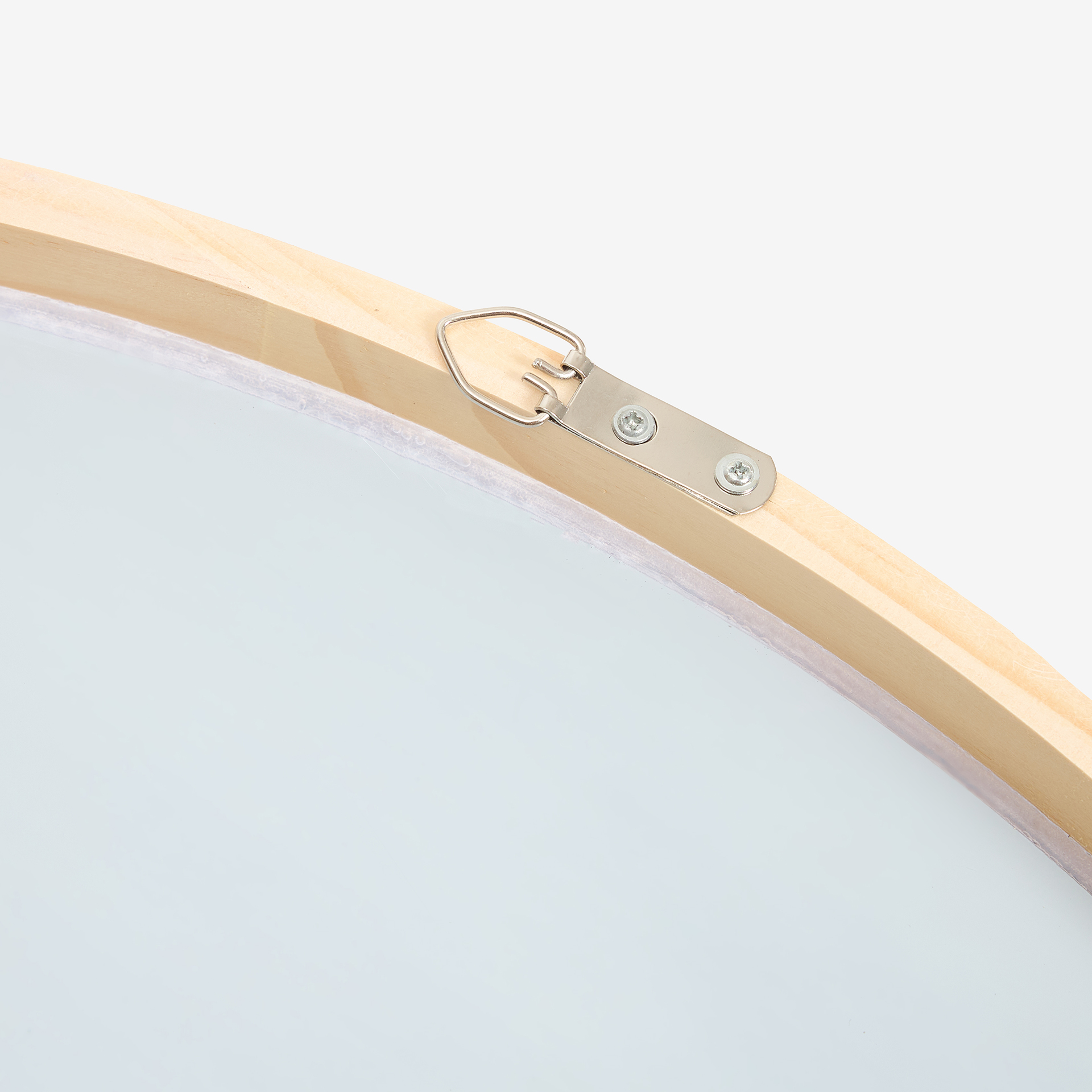 Espejo de pared redondo con marco madera Jalota Ø60cm