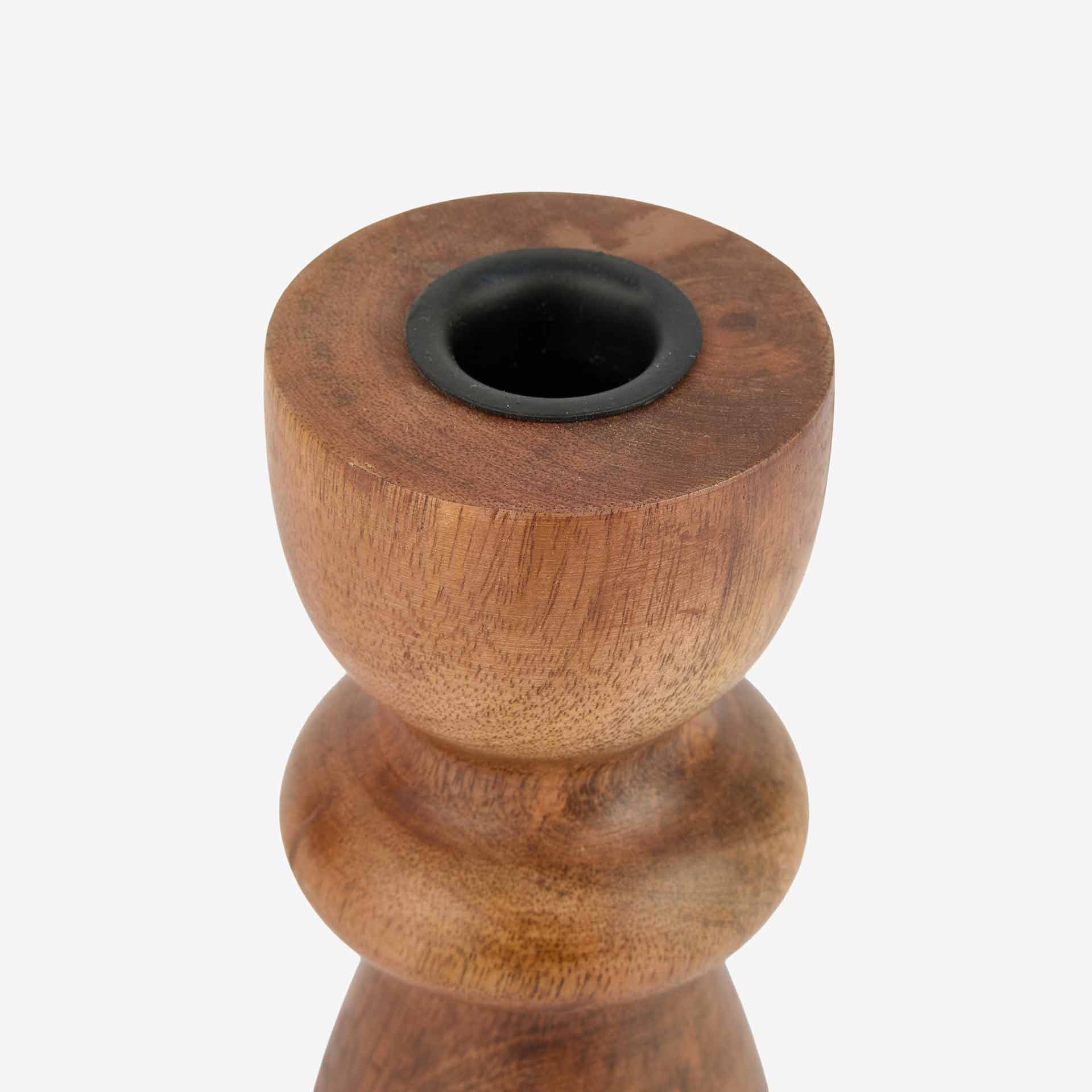 Portavelas de madera 15cm en varios modelos