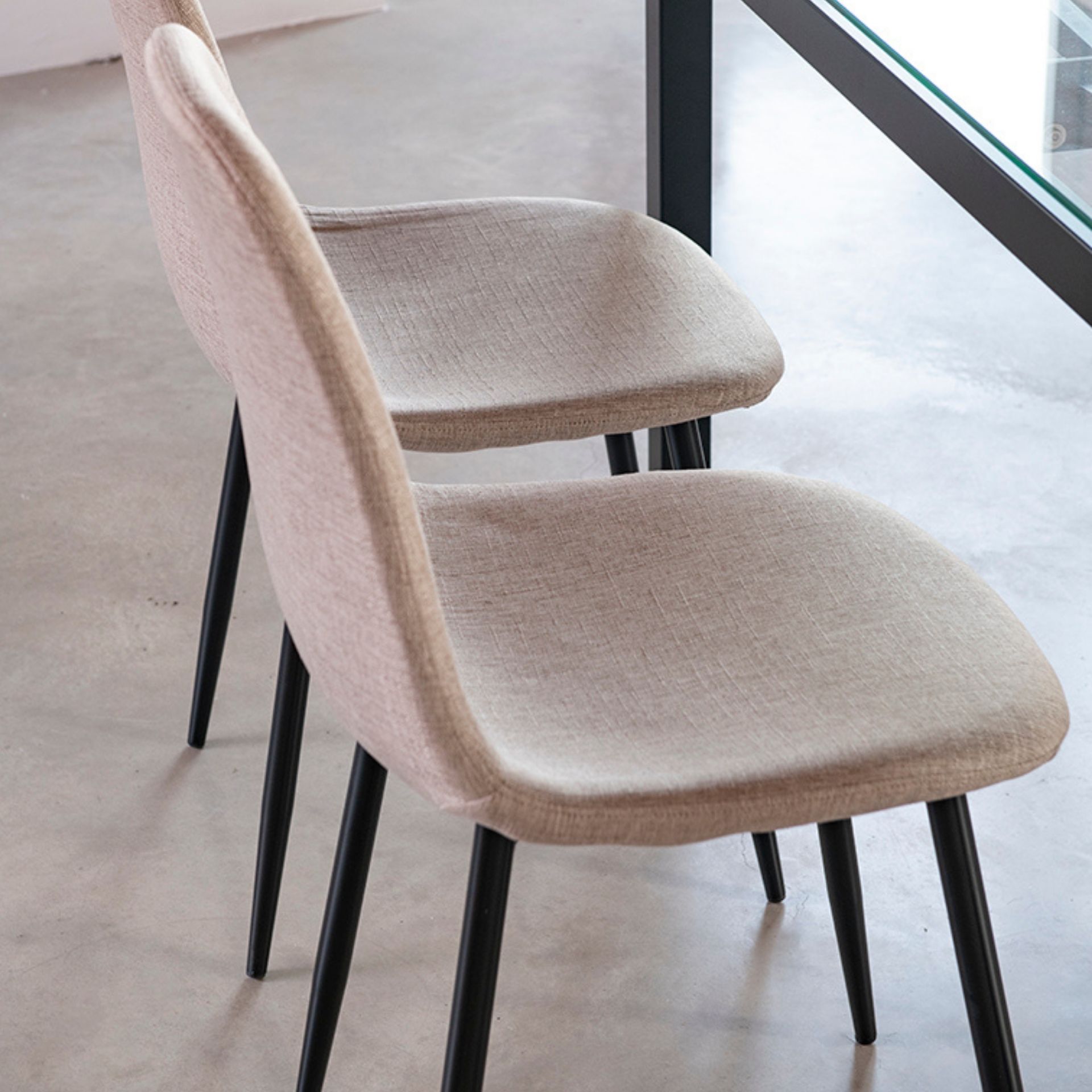 Silla de comedor beige arena Concept 45x55x86cm