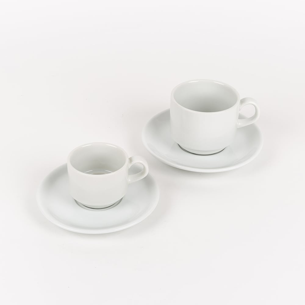 Plato para taza de t&eacute; blanco de porcelana Cantina &Oslash;15cm