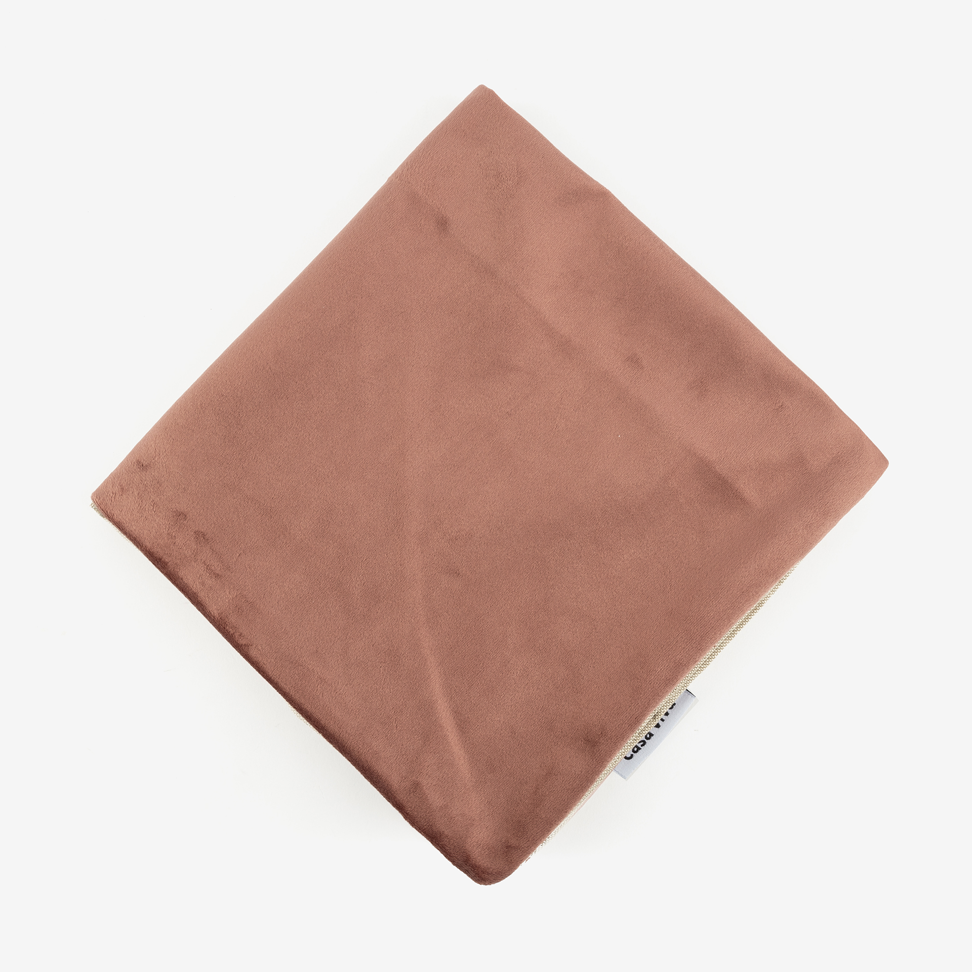 Funda de coj&iacute;n velvet rosa 45x45cm