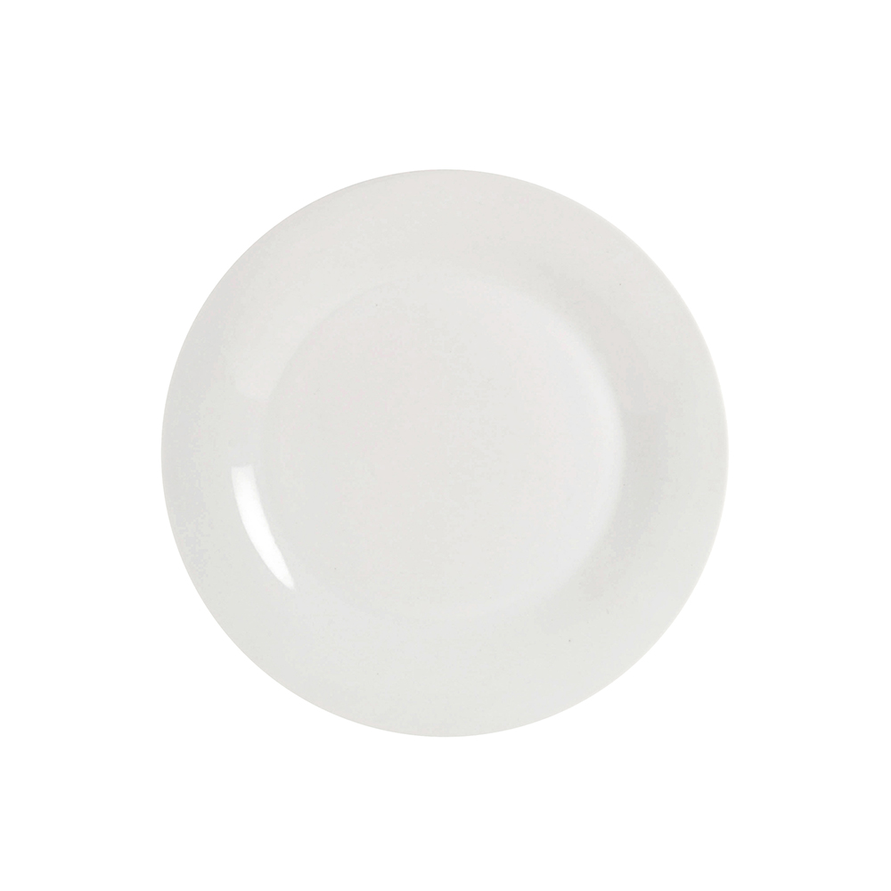 Plato llano blanco de porcelana Basic 27cm