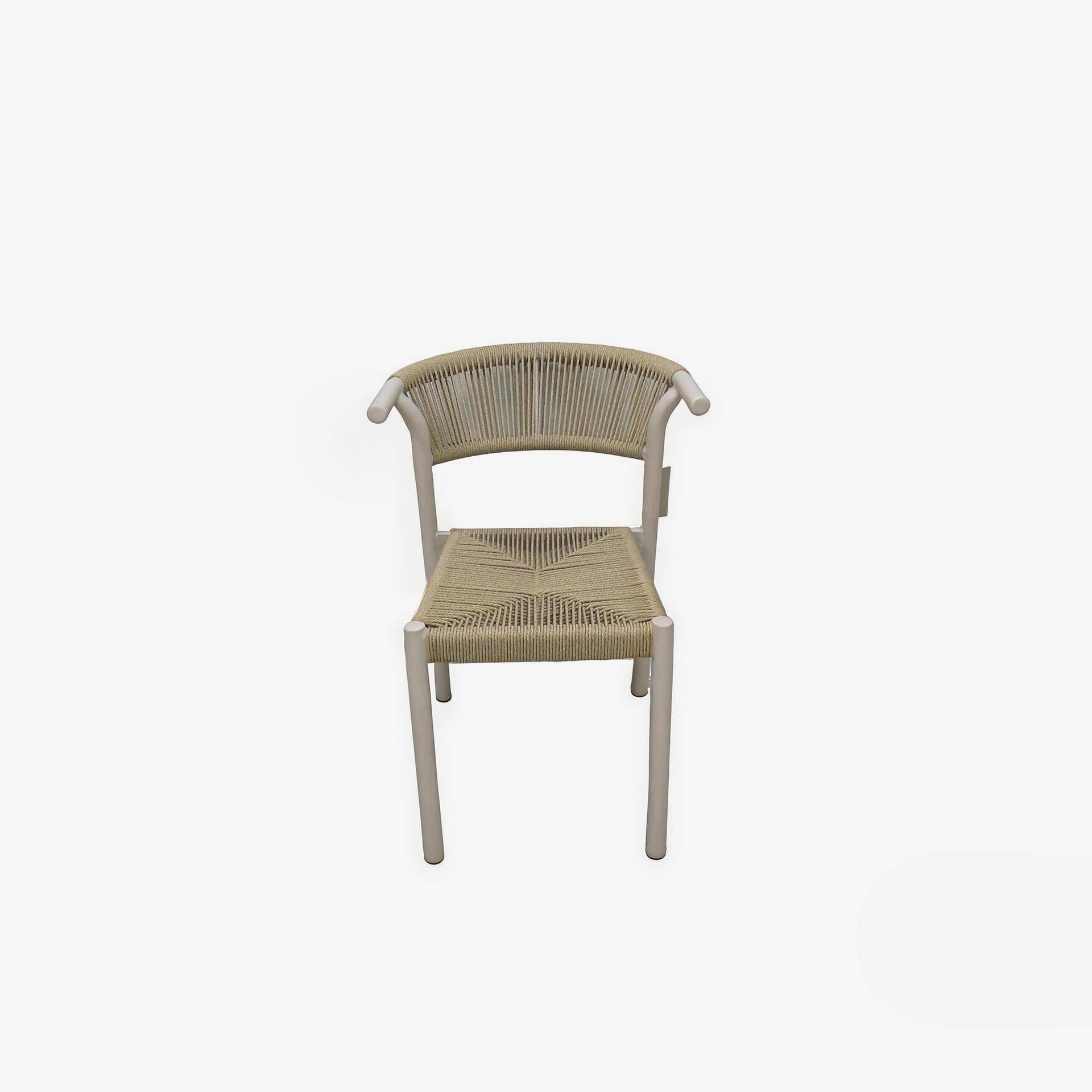Silla de ratan blanco Prado 54x63x77cm