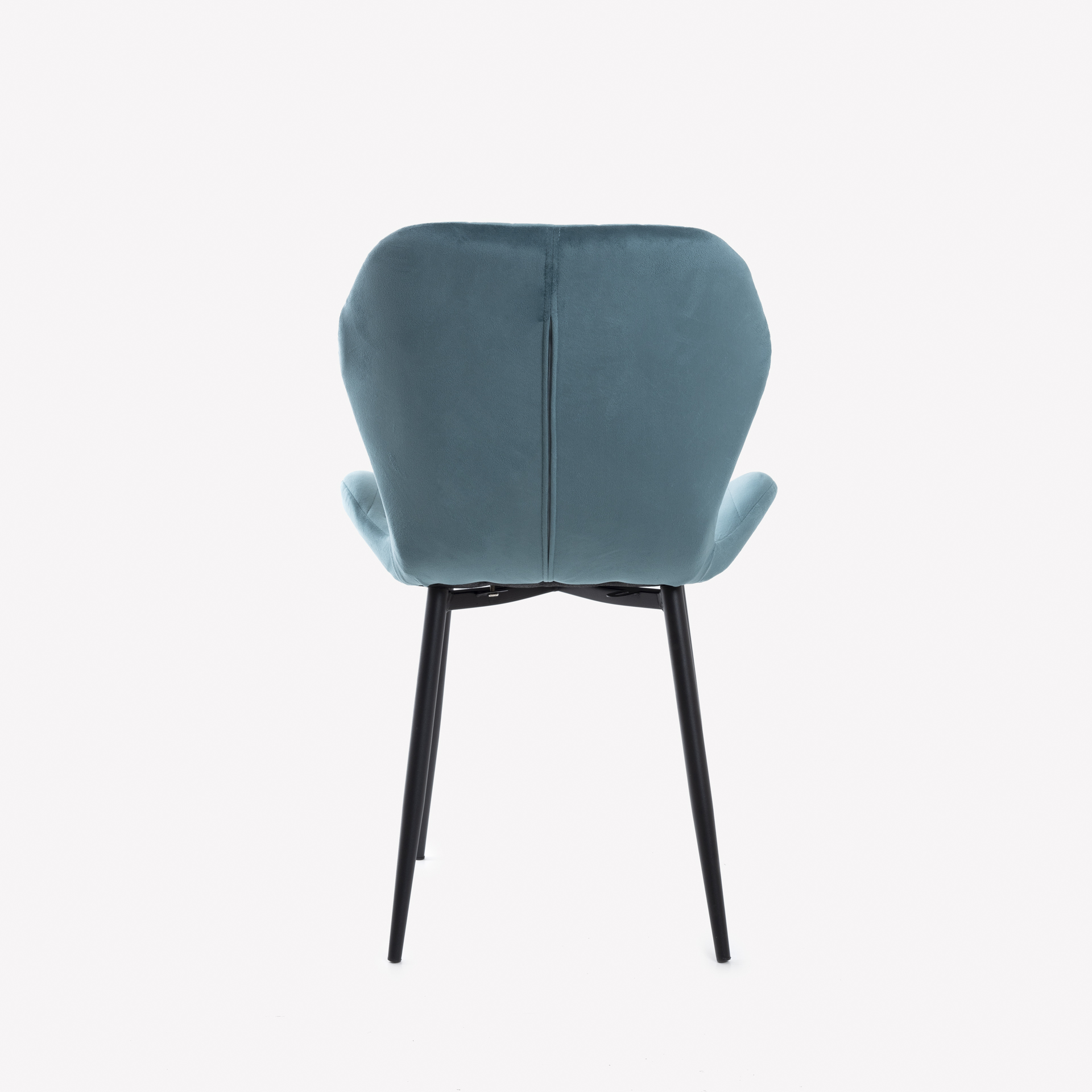 Silla de comedor de terciopelo azul Lydia 54x50x86cm Clau&Chloe