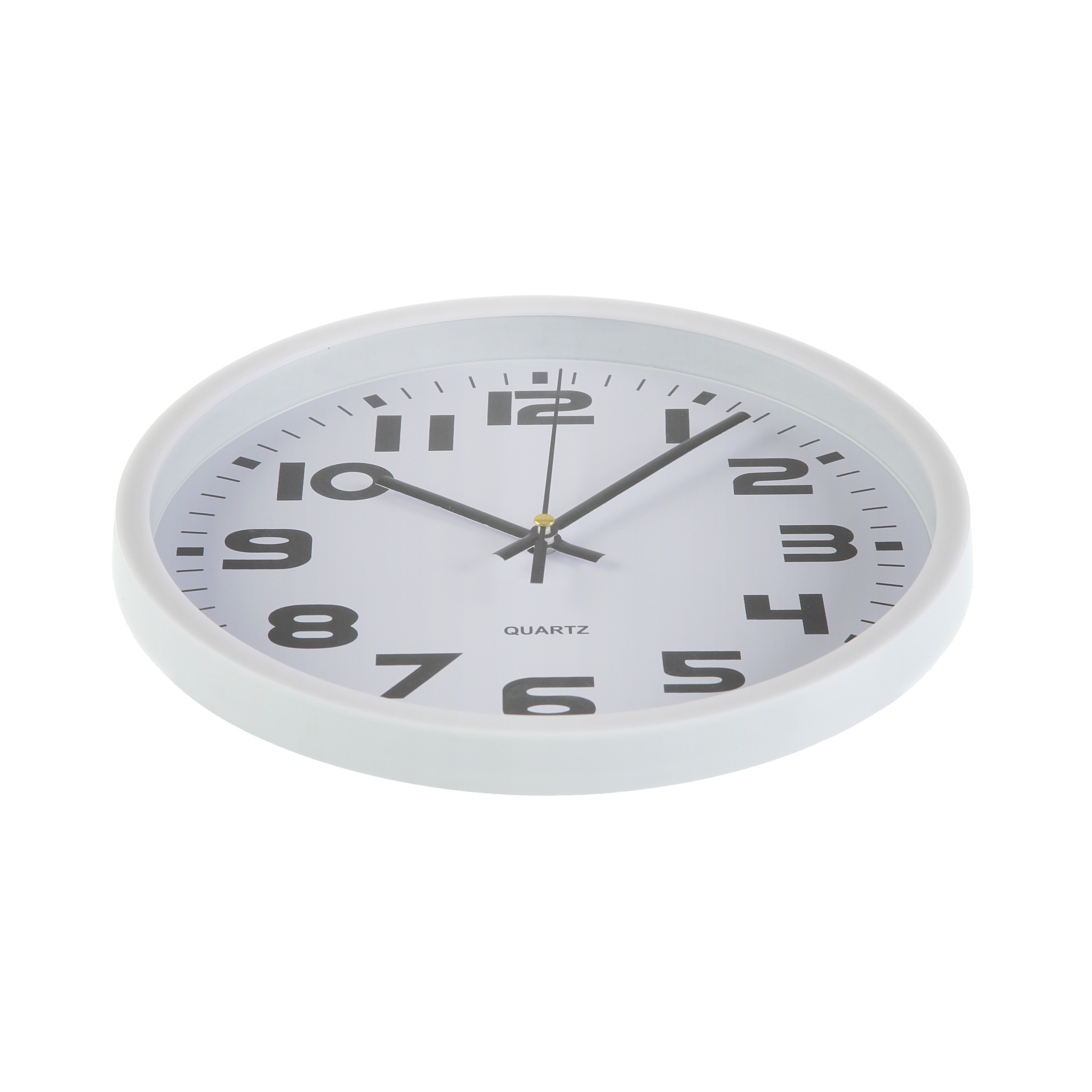 Reloj de pared de pl&aacute;stico blanco &Oslash;25cm