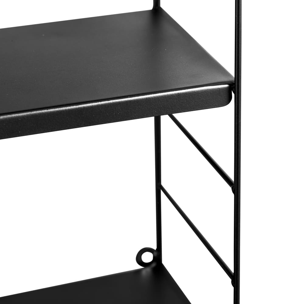 Estantería de pared con 3 estantes de metal 58x16x58cm