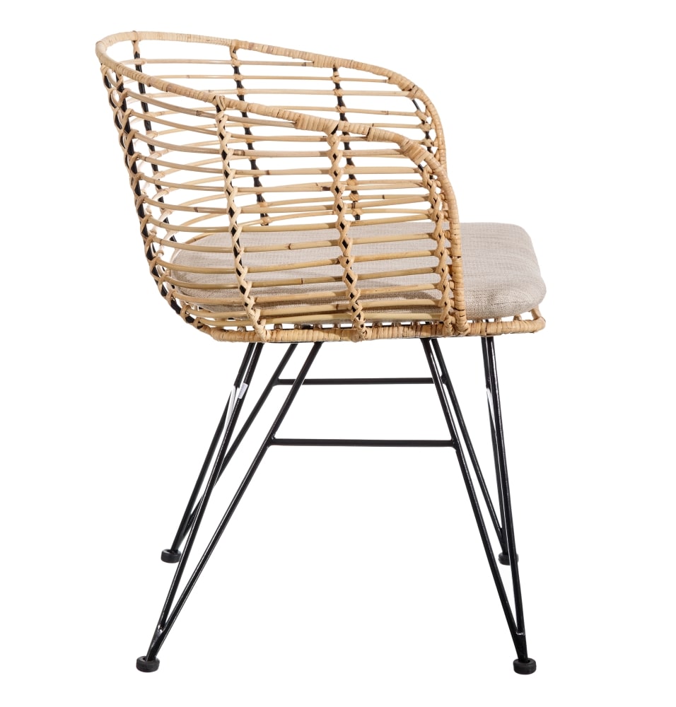 Silla de comedor con coj&iacute;n 52x66x77cm