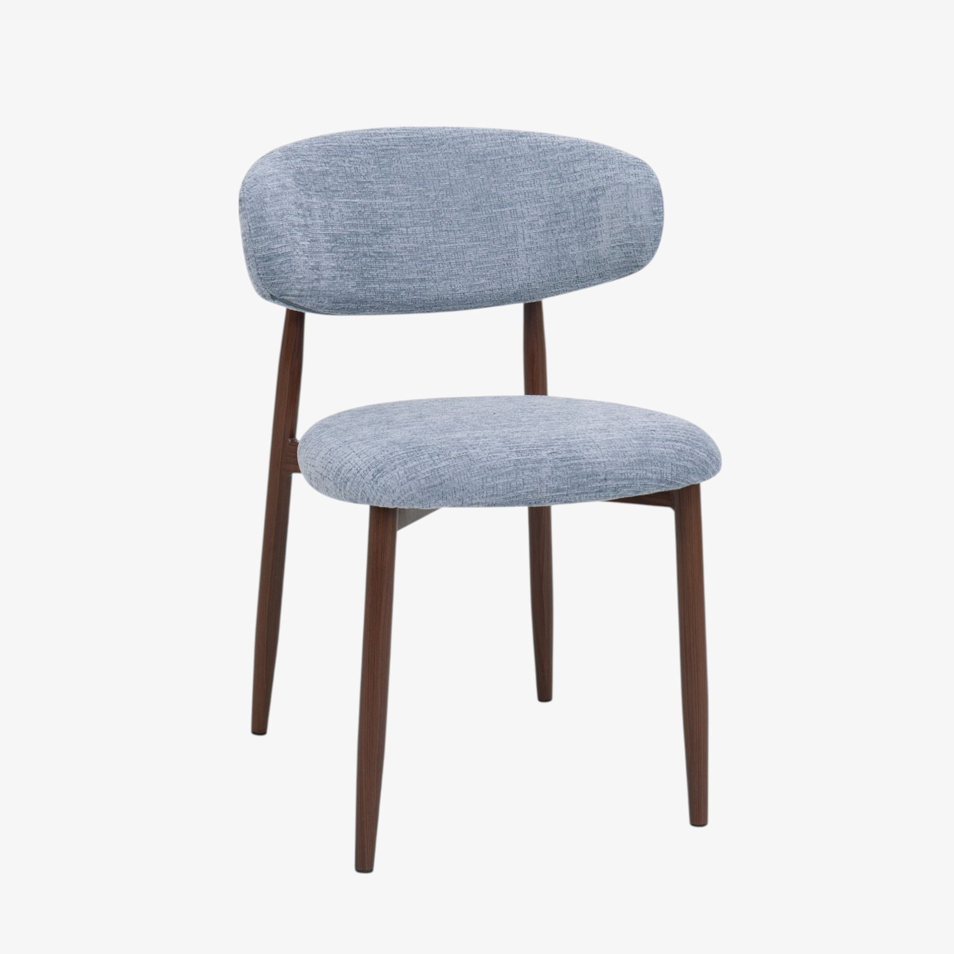 Silla de comedor efecto madera azul Martina 54x52x76cm Clau&Chloe