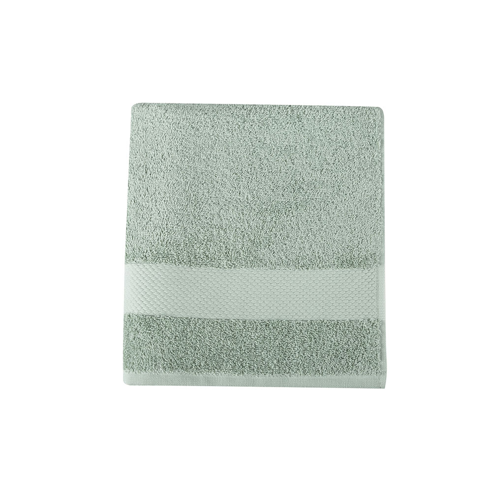 Toalla de lavabo de algodón verde agua Vic 50x100cm - 500 gr/m²
