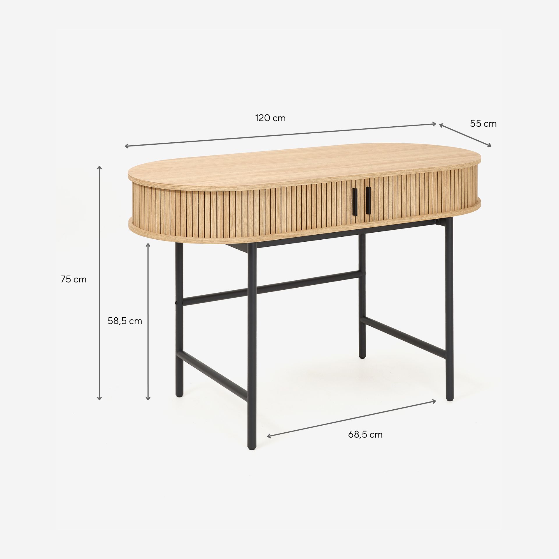 Escritorio de madera MDF Medan 120x55x75cm