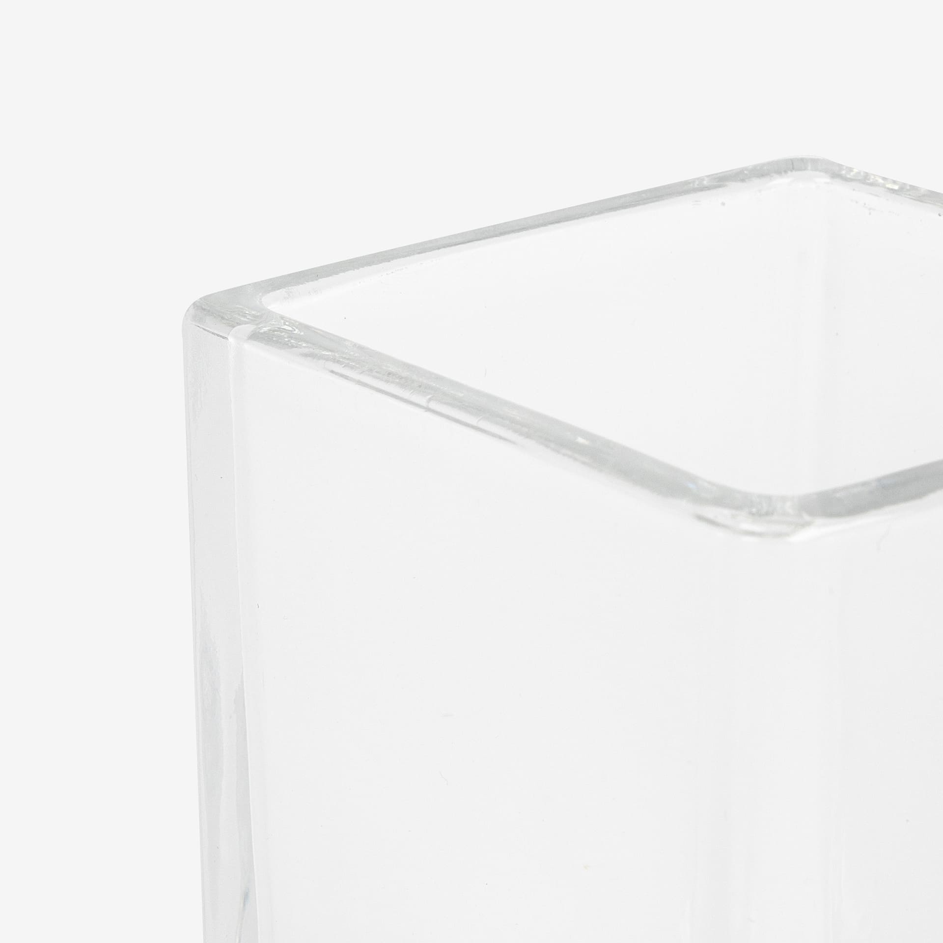 Vaso portacepillos de vidrio blanco Cube 10