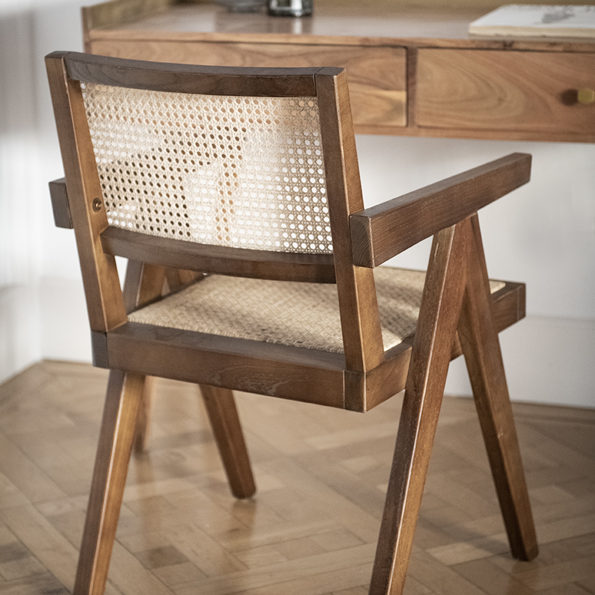 Silla de comedor de madera de olmo Cecilia 50x50x84cm Clau&Chloe