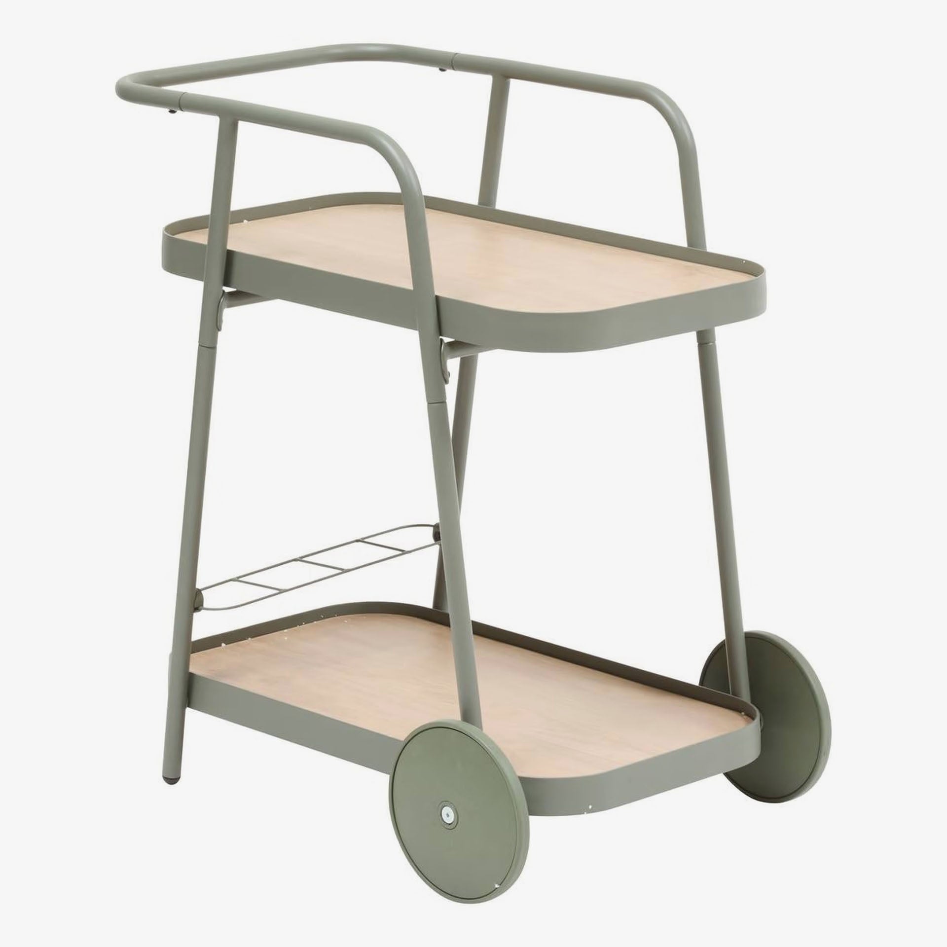 Camarera de jard&iacute;n de aluminio verde 76x50x81cm