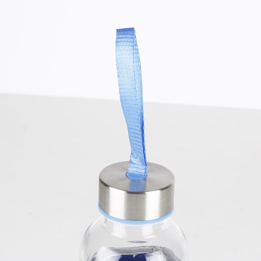 Botella de vidrio con funda azul Temel 40cl