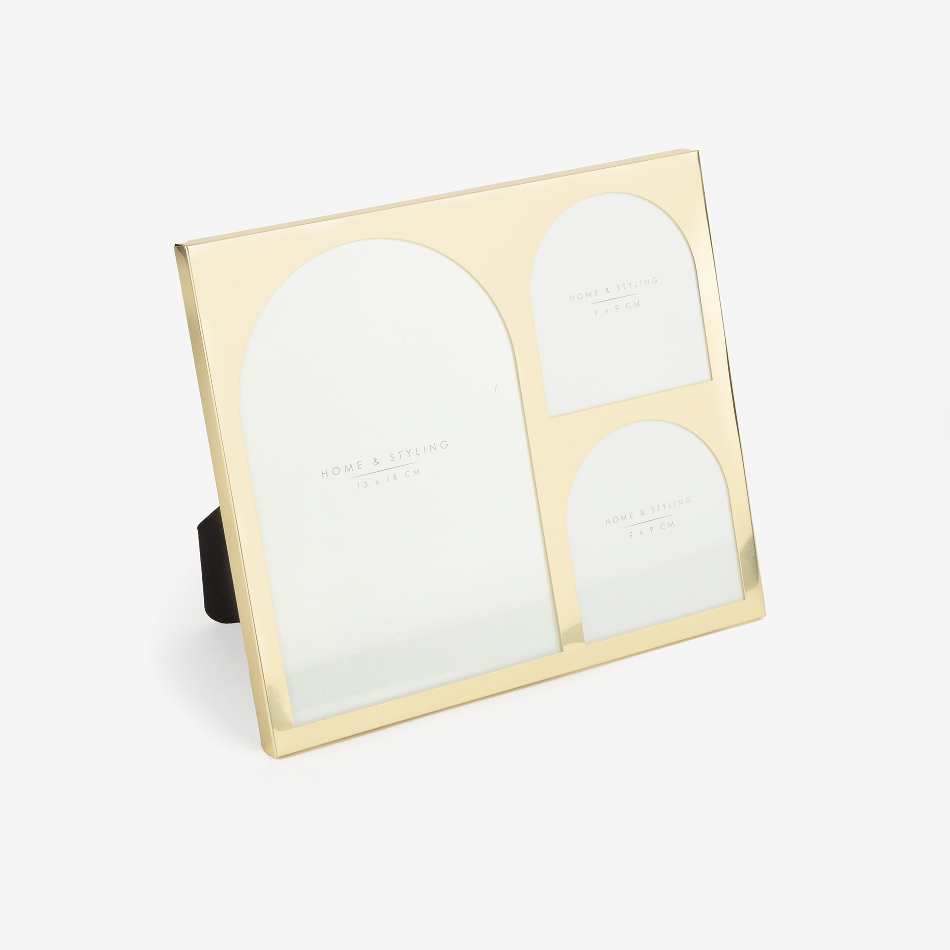 Marco de fotos de metal dorado D'or 13x18cm y 9x9cm