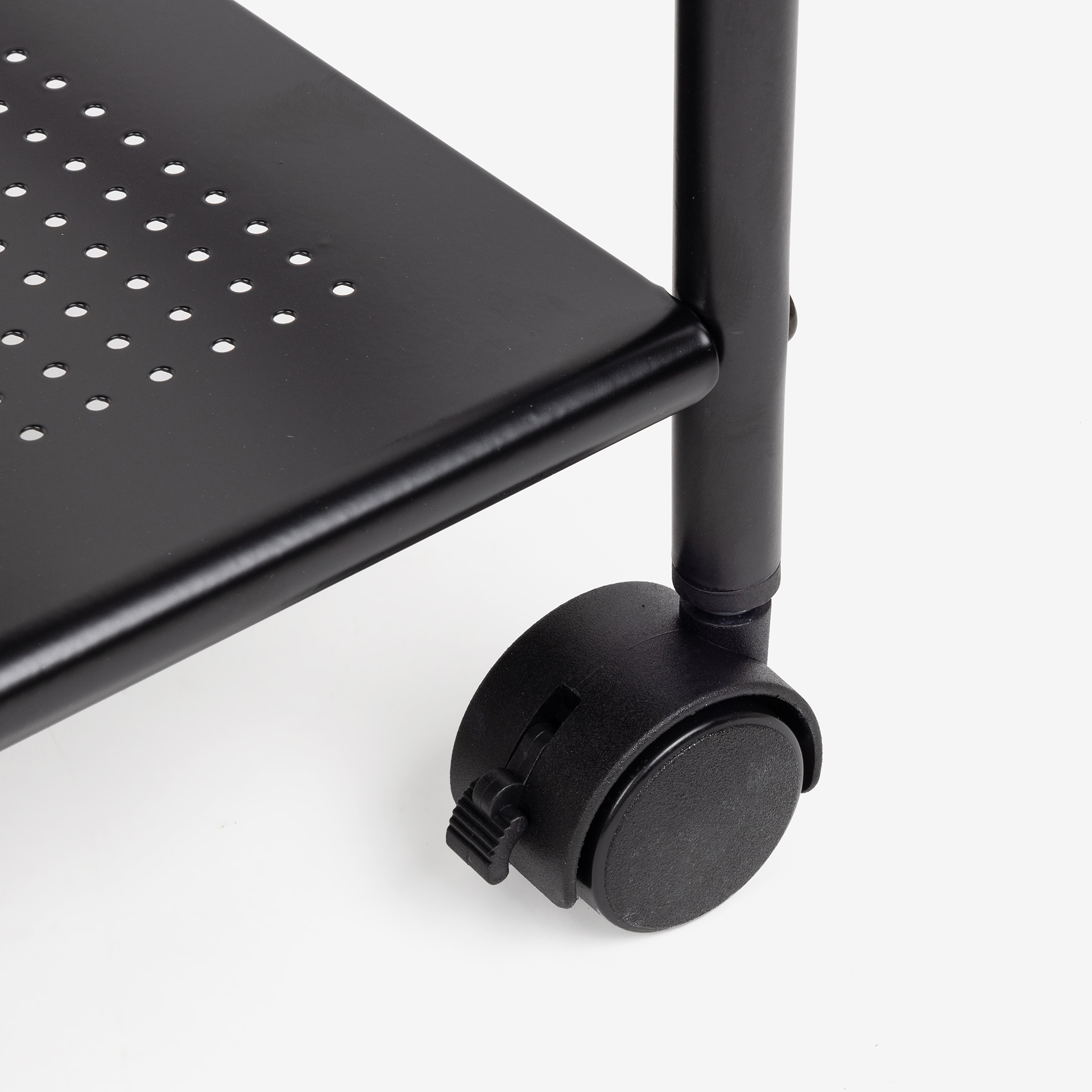 Carro de ba&ntilde;o negro de metal Silas 39x32x71cm