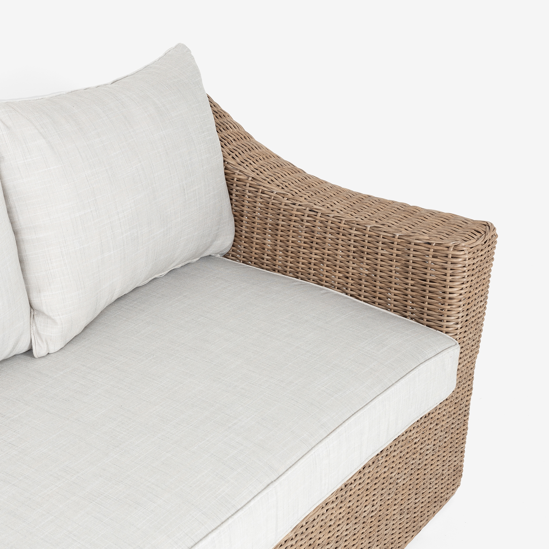 Set de jard&iacute;n de 4 piezas de rat&aacute;n sint&eacute;tico beige Zanz&iacute;bar