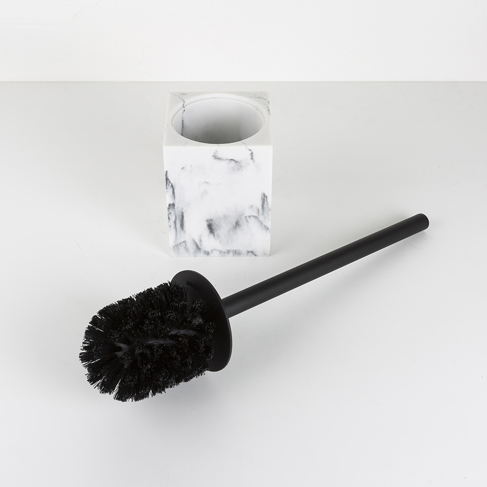 Escobillero efecto mármol Ø9x36cm