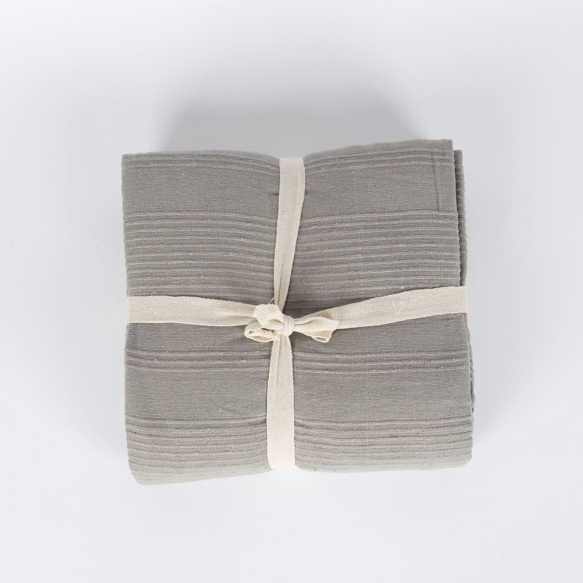 Colcha de algod&oacute;n gris Siva 240x250cm