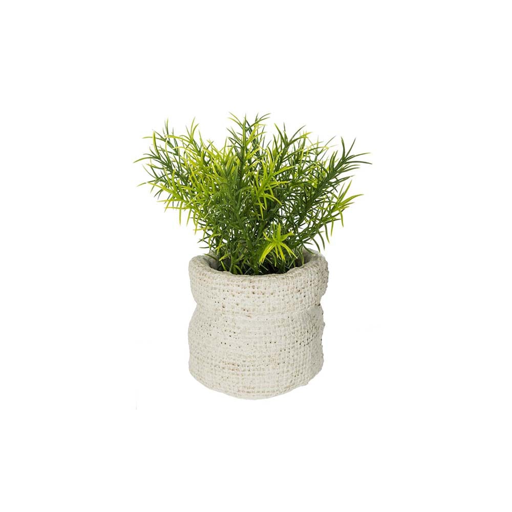 Planta artificial en maceta de cemento Ø12x16cm